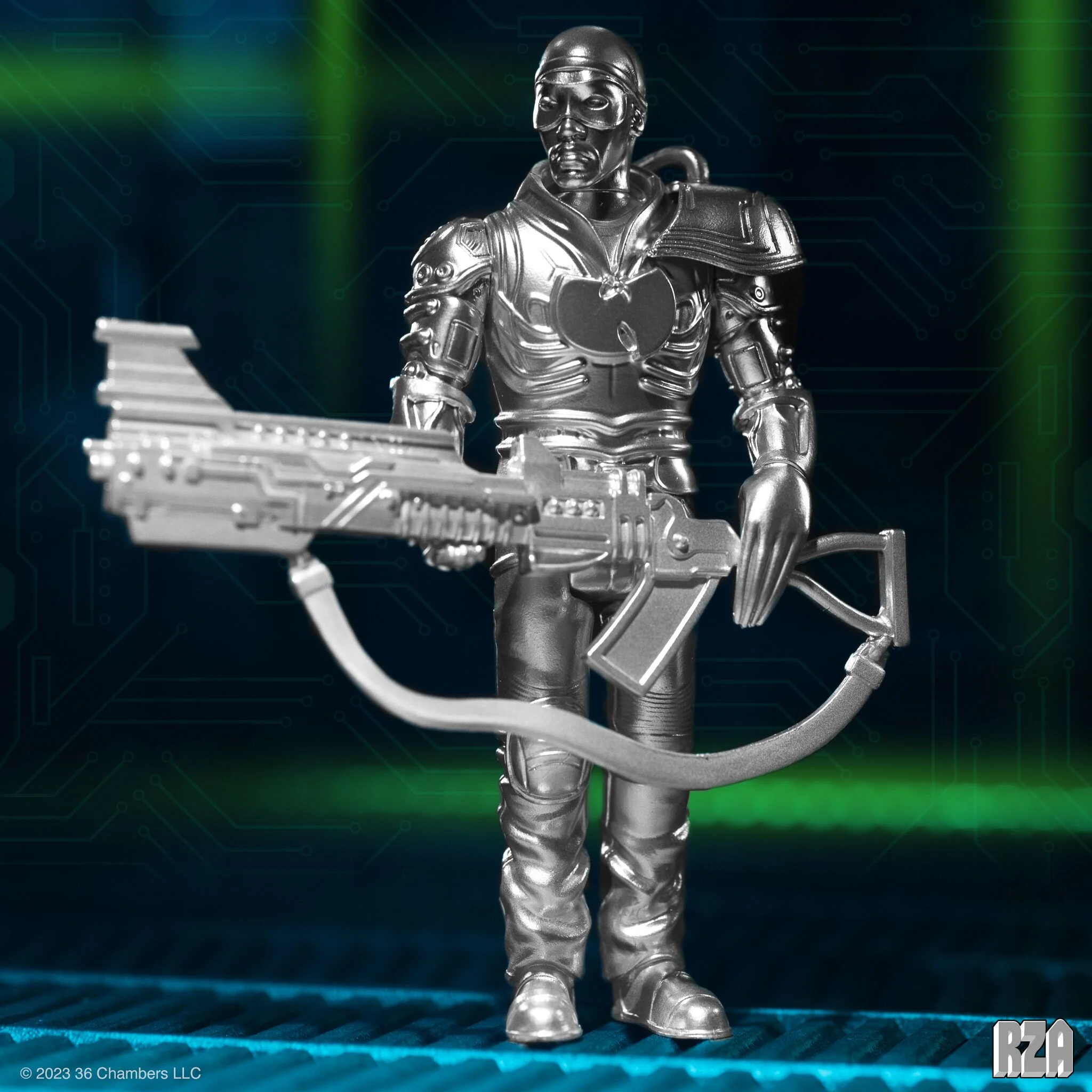 Bobby Digital ReAction Figures Wave 03 - Bobby Digital (Metallic Silver w/ 45 Adaptor) - Image 3