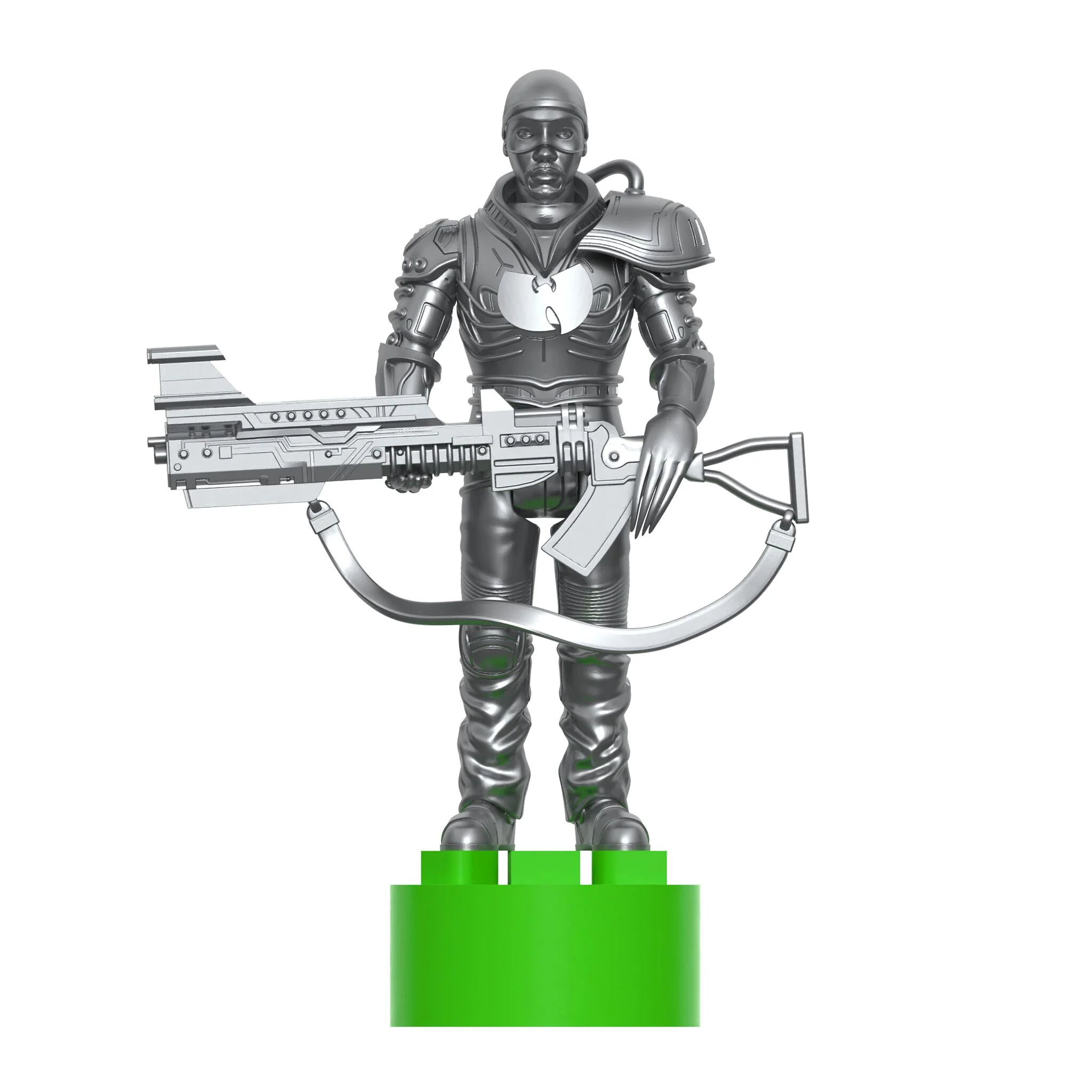 Bobby Digital ReAction Figures Wave 03 - Bobby Digital (Metallic Silver w/ 45 Adaptor) - Image 5