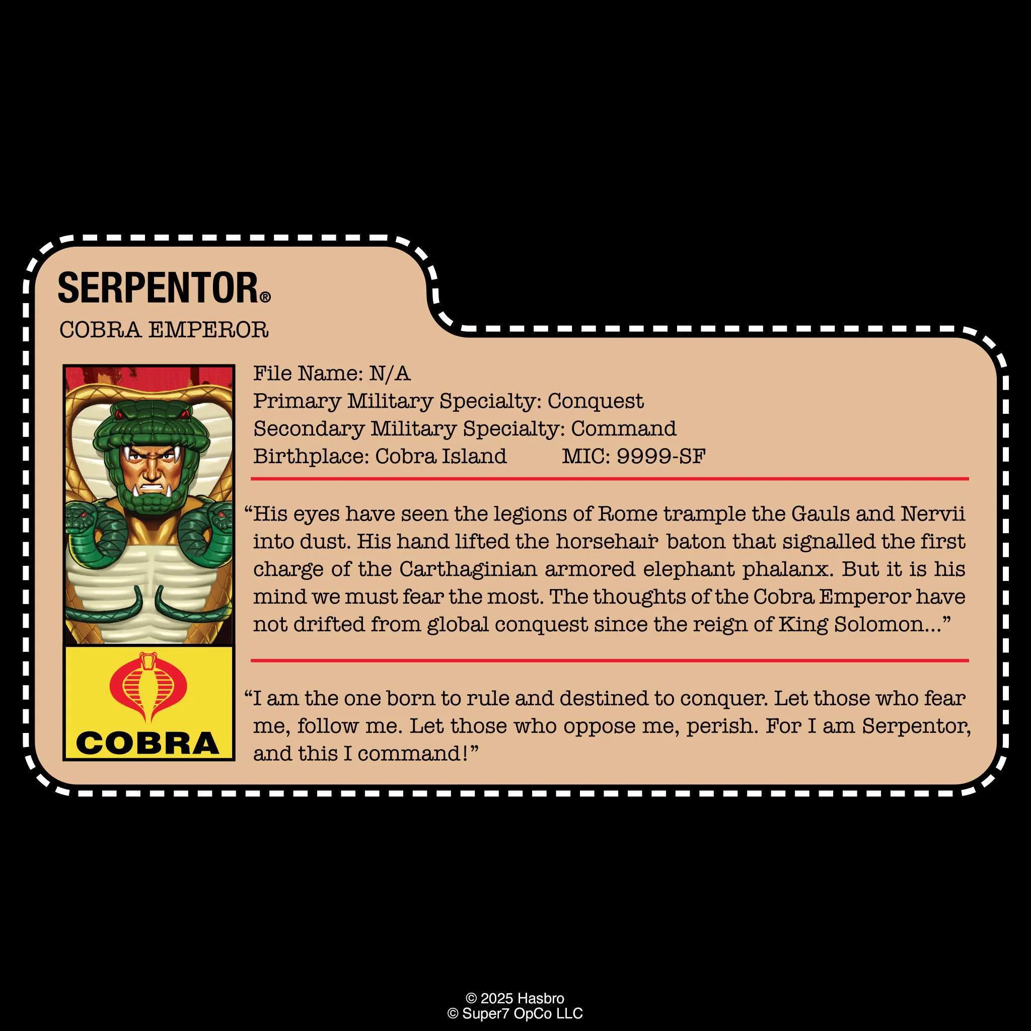 G.I. Joe ReAction+ Figures - Serpentor (White/DIC) - Image 4