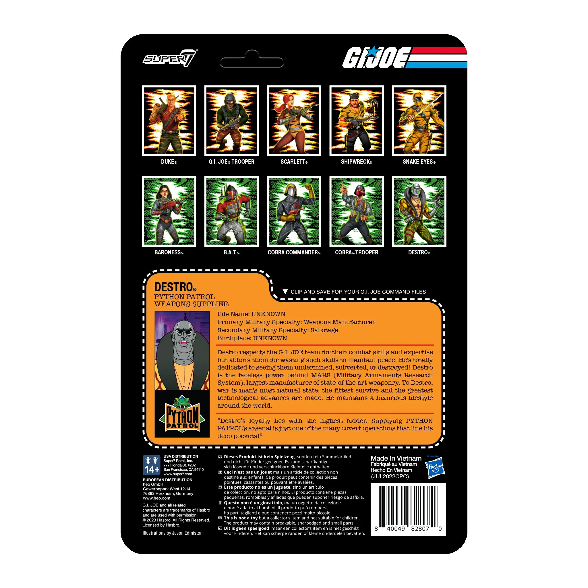 G.I. Joe ReAction Figures Wave 6 - Python Patrol Destro - Image 3