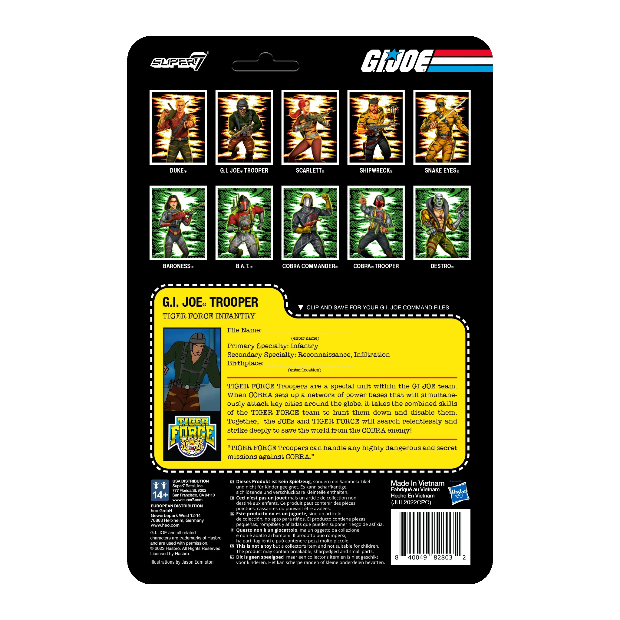 G.I. Joe ReAction Figures Wave 6 - Tiger Force Greenshirt Goggles Down (Brown) - Image 3