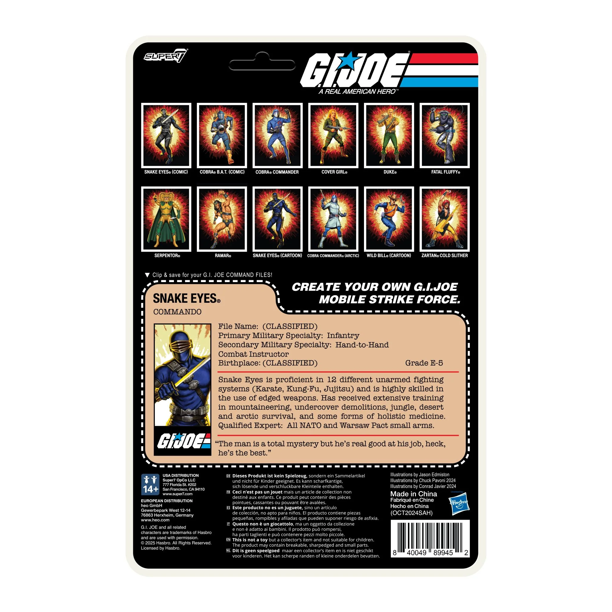 G.I. Joe ReAction+ Wave 03 (Cartoon) - Snake Eyes (Cartoon) - Image 4
