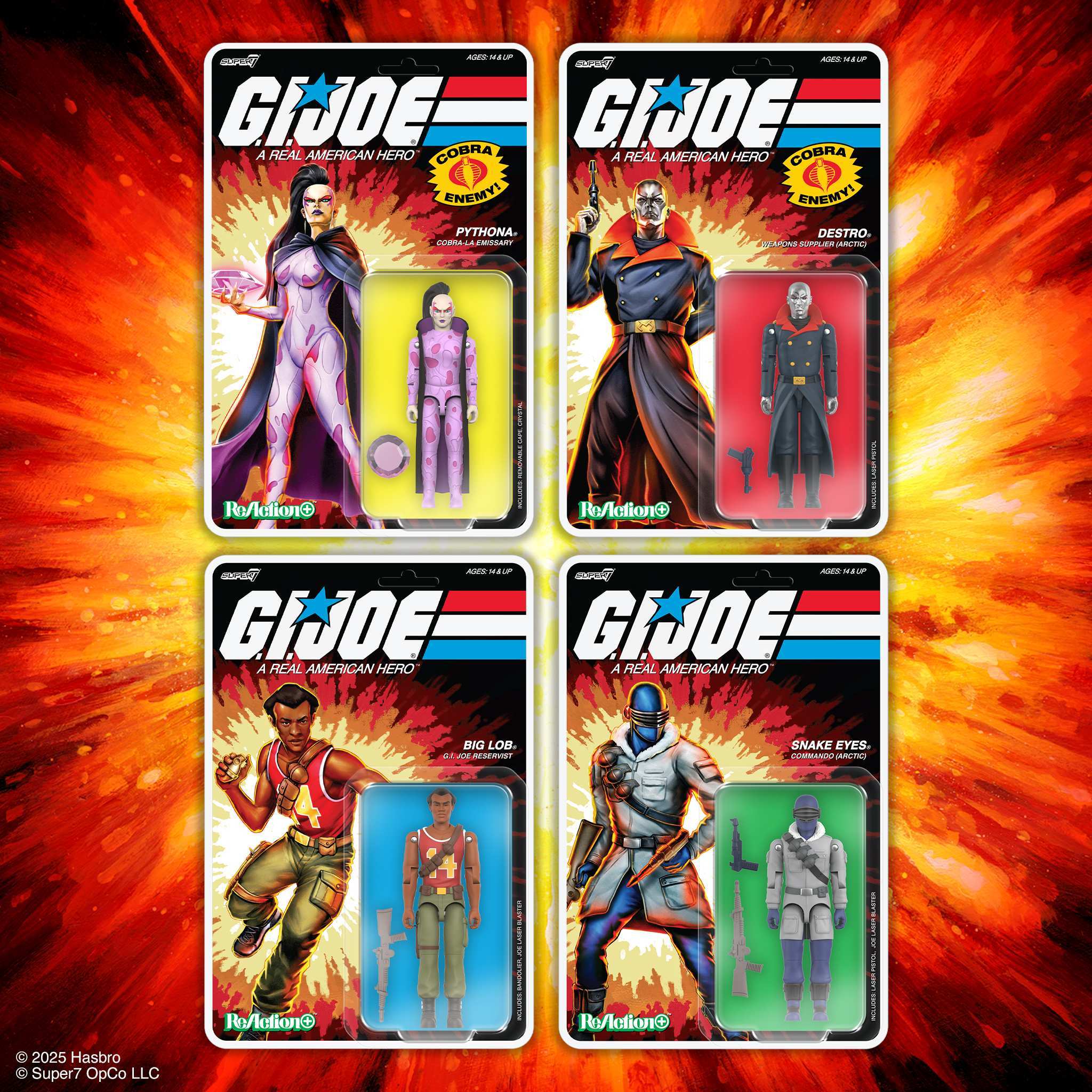 G.I. Joe ReAction+ Wave 05 (Movie) - Arctic Destro, Artic Snake Eyes, Big Lob & Pythona - Image 2
