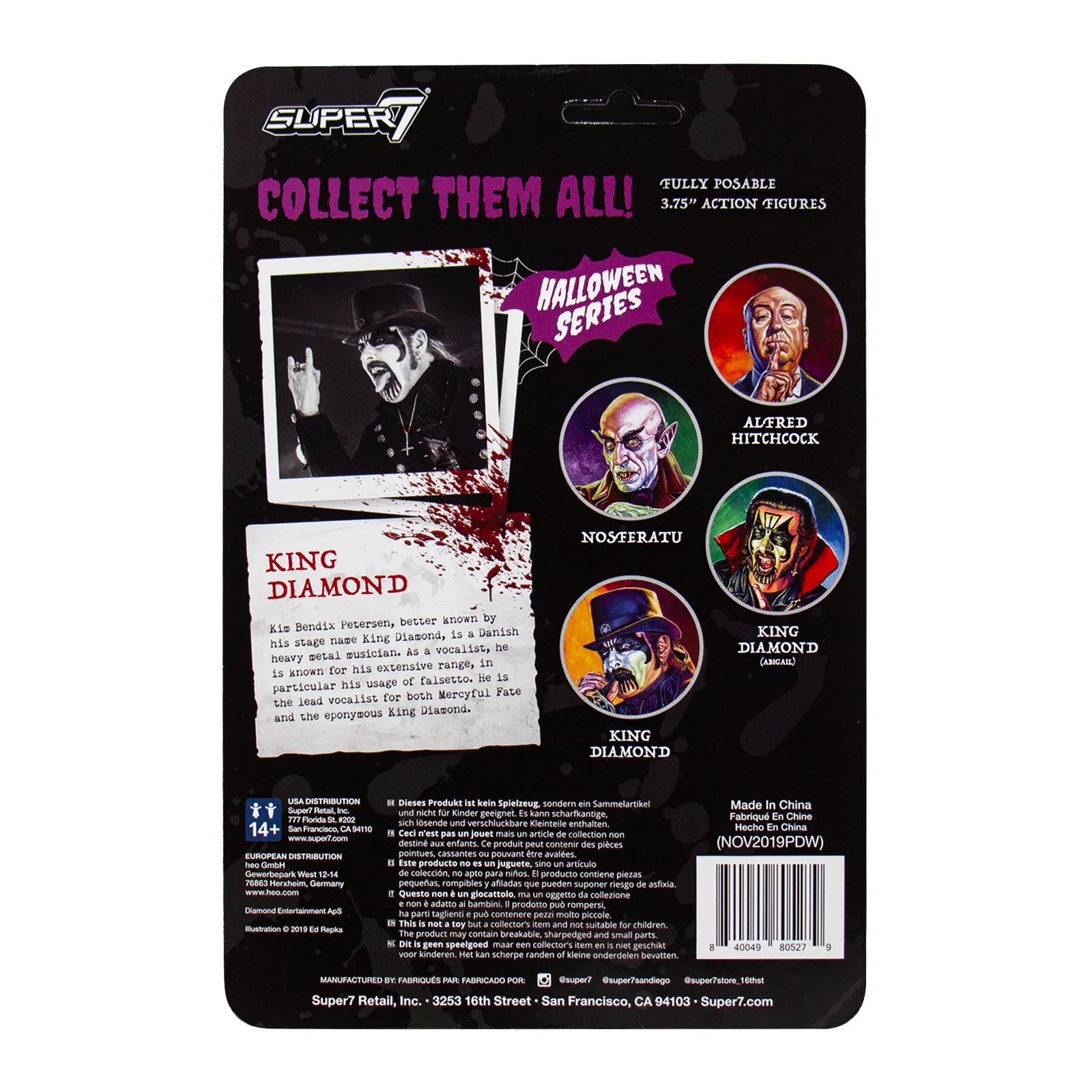 King Diamond ReAction Figure - King Diamond Top Hat - Image 3