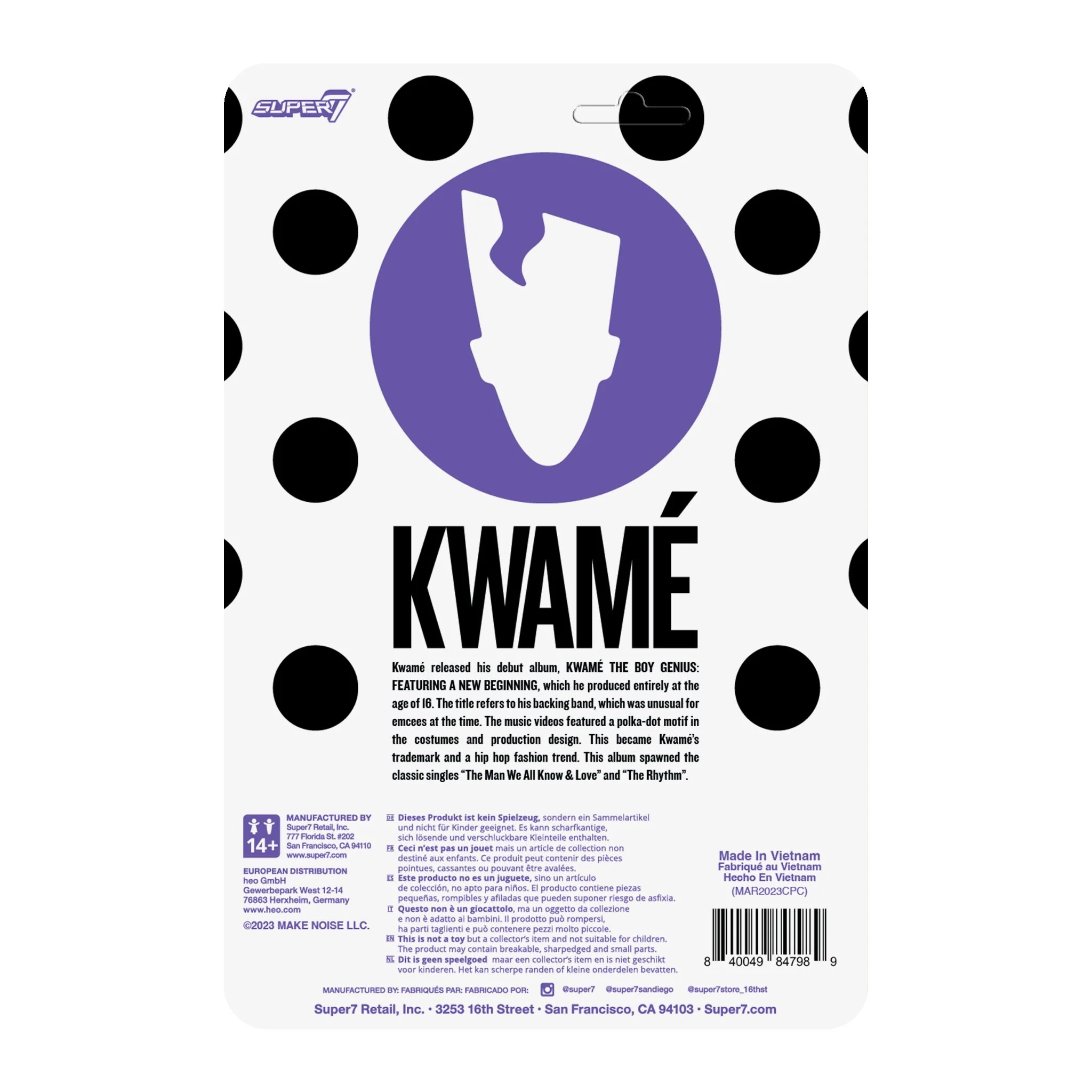 Kwamé ReAction Figures Wave 02 - Kwamé (White/Black Polka Dot) - Image 5