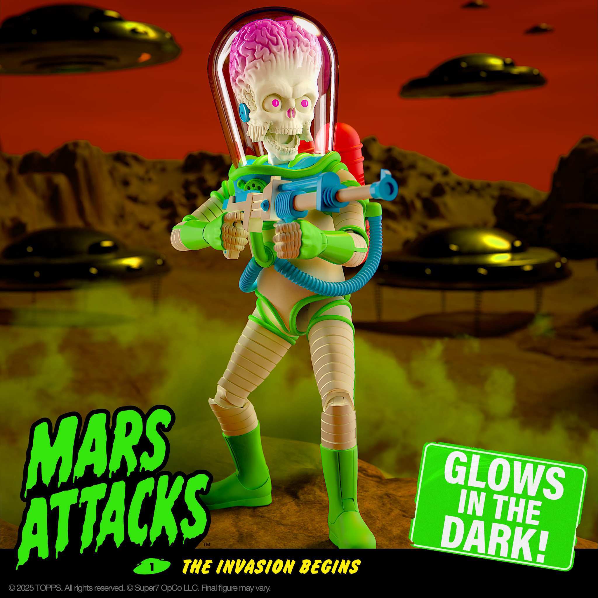 Mars Attacks ULTIMATES! Wave 02 - Martian (Invasion Begins, Glow) - Image 2