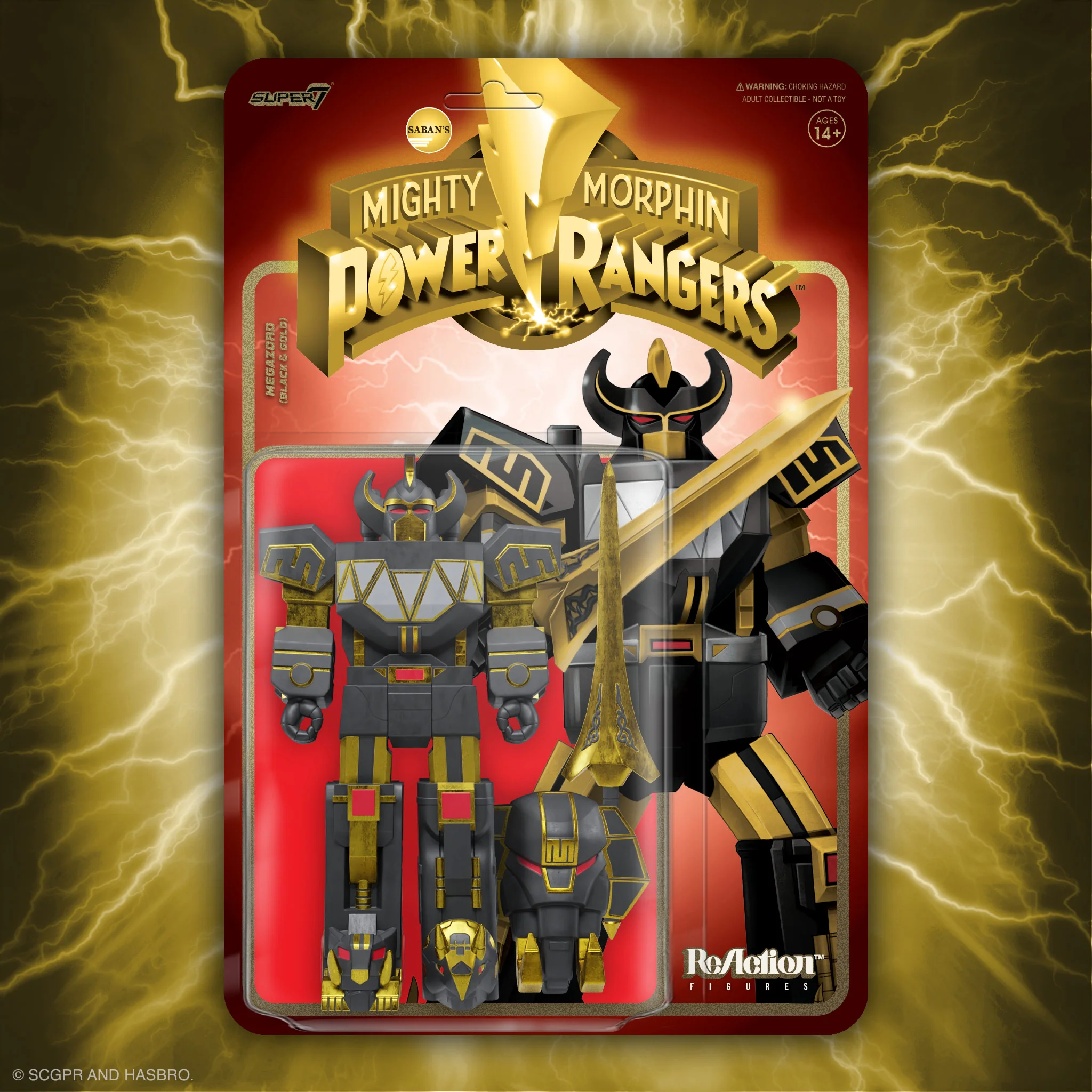 Mighty Morphin Power Rangers ReAction - Megazord (Black & Gold) - Image 2