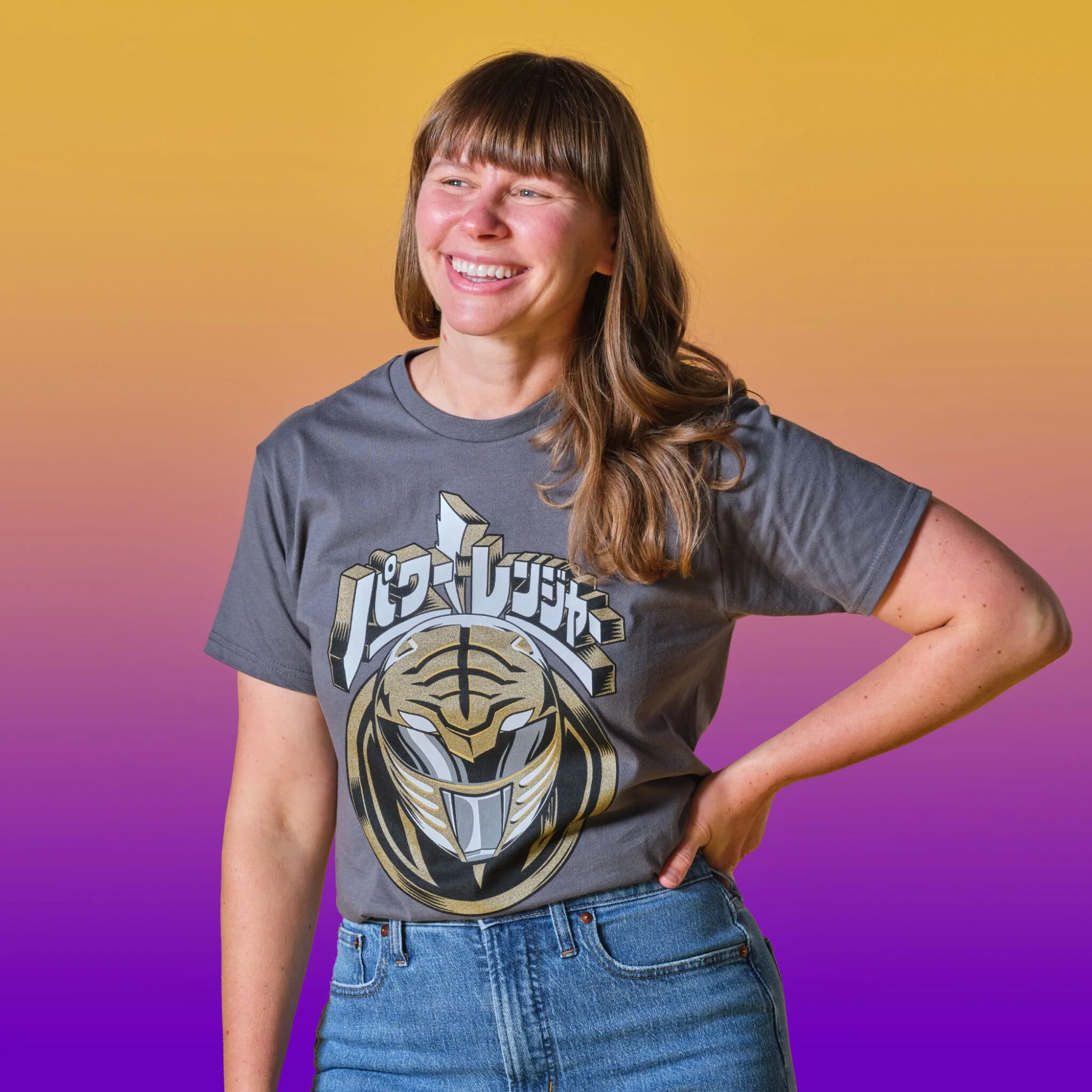 Mighty Morphin Power Rangers T-Shirts - White Ranger Helmet - Image 2