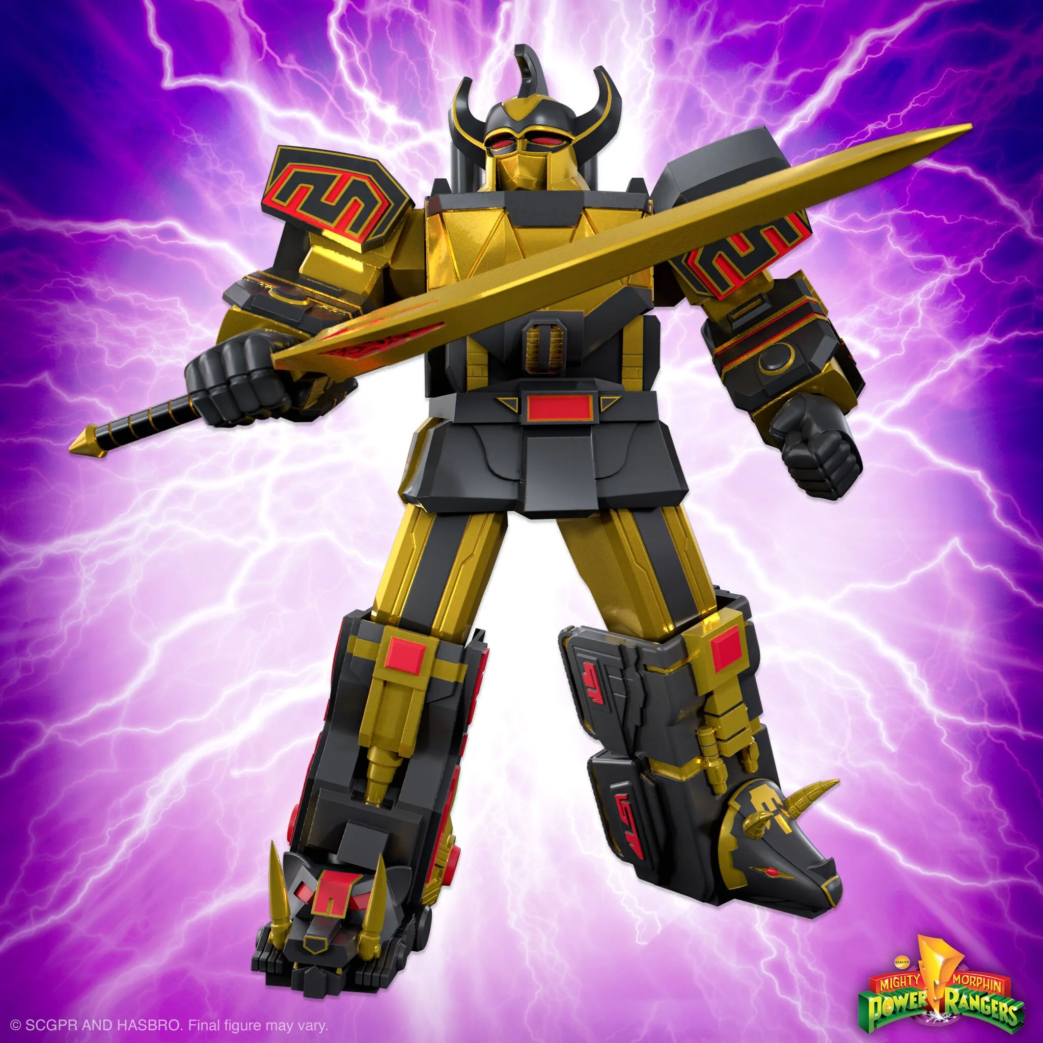 Mighty Morphin Power Rangers ULTIMATES! Wave 05 - Megazord (Black/Gold) - Image 2
