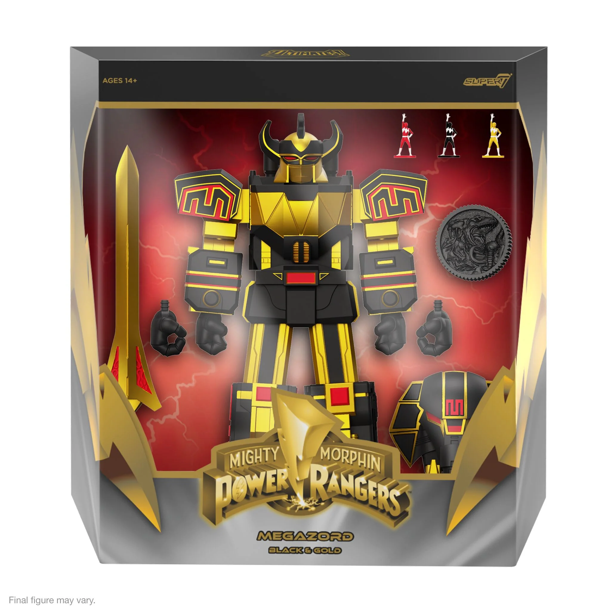 Mighty Morphin Power Rangers ULTIMATES! Wave 05 - Megazord (Black/Gold) - Image 4