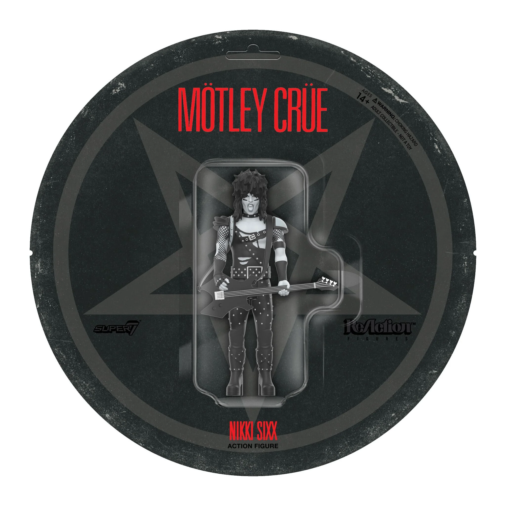 Motley Crue ReAction Figures Wave 02 - Vince Neil, Tommy Lee, Nikki Sixx, & Mick Mars (Shout At The Devil - Black & White) - Image 5