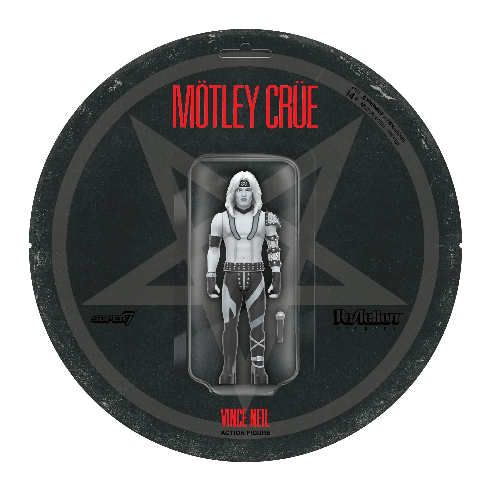 Motley Crue ReAction Figures Wave 02 - Vince Neil, Tommy Lee, Nikki Sixx, & Mick Mars (Shout At The Devil - Black & White) - Image 9