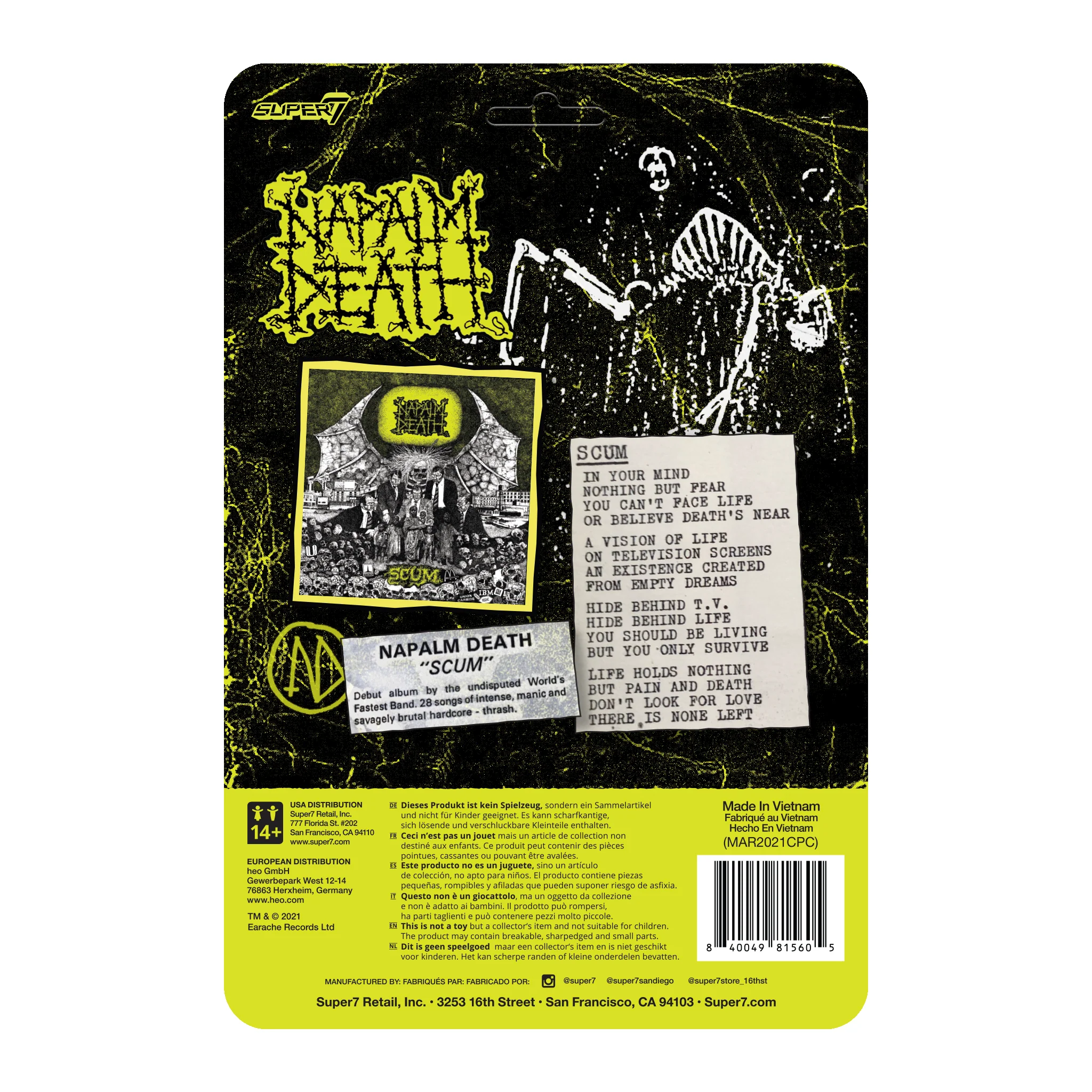 Napalm Death ReAction Figure - Scum Demon (Lime Green) - Image 3