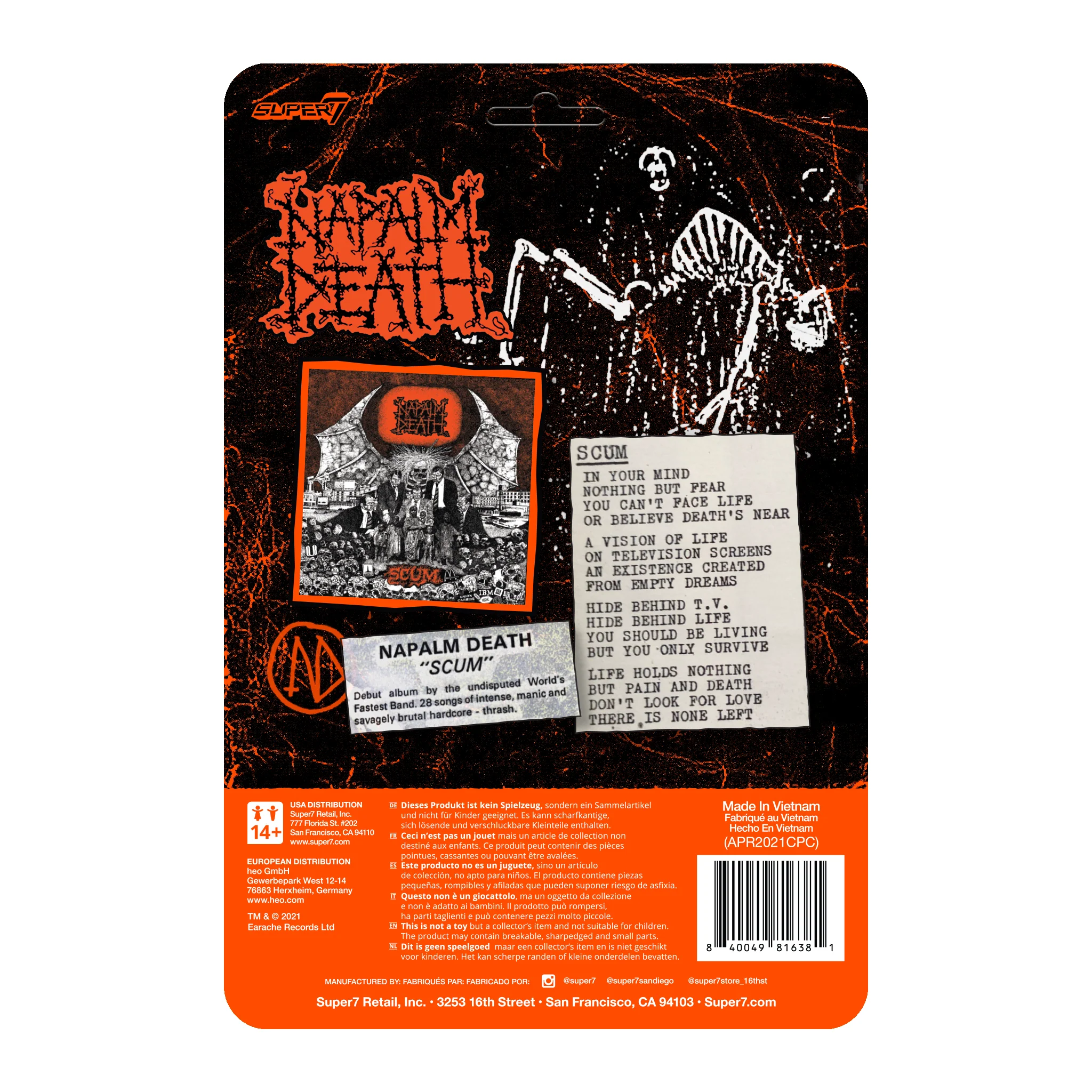 Napalm Death ReAction Figure - Scum Demon (Orange) - Image 3