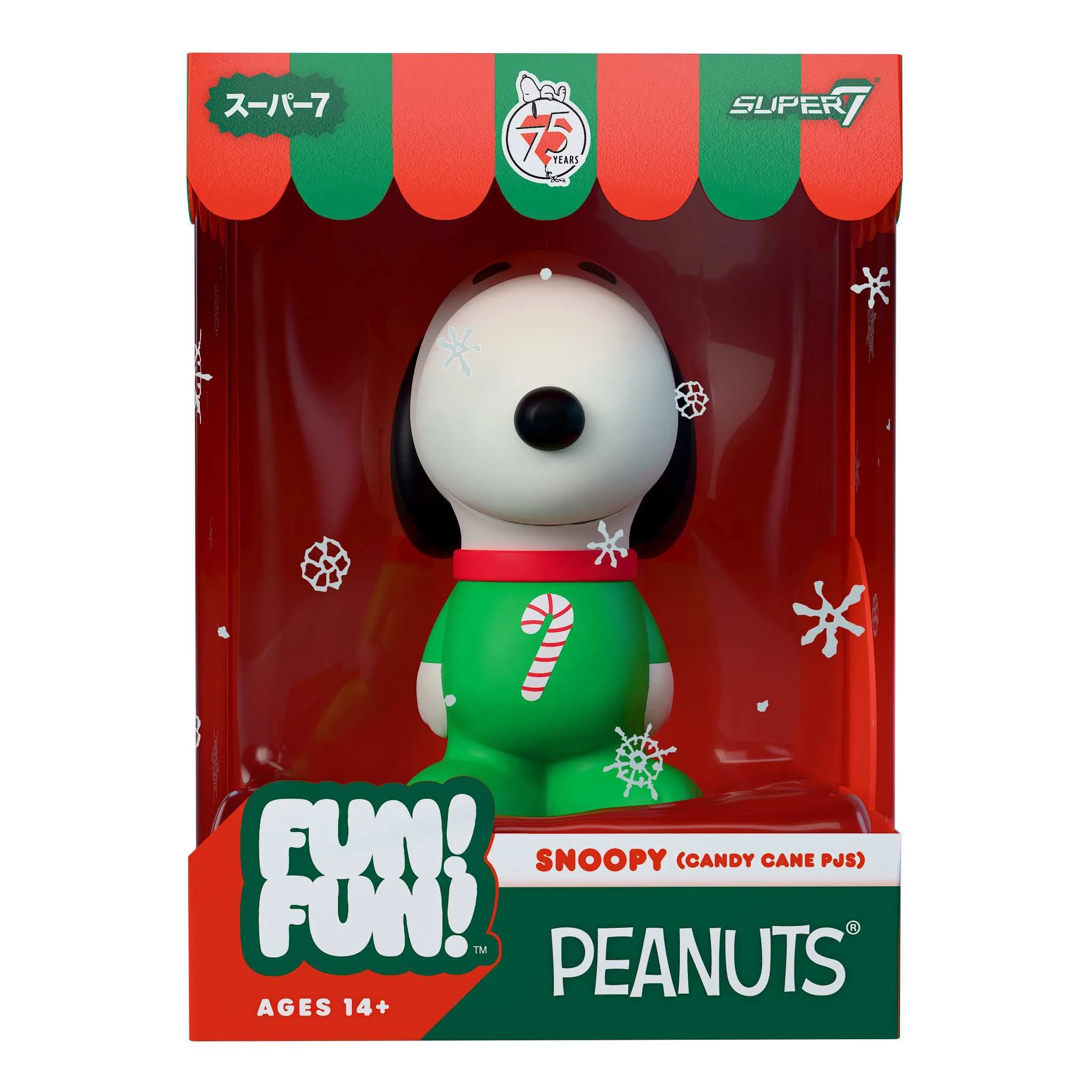Peanuts FUN! FUN! Wave 03 (Holiday) - Snoopy (Candy Cane PJs) - Image 6