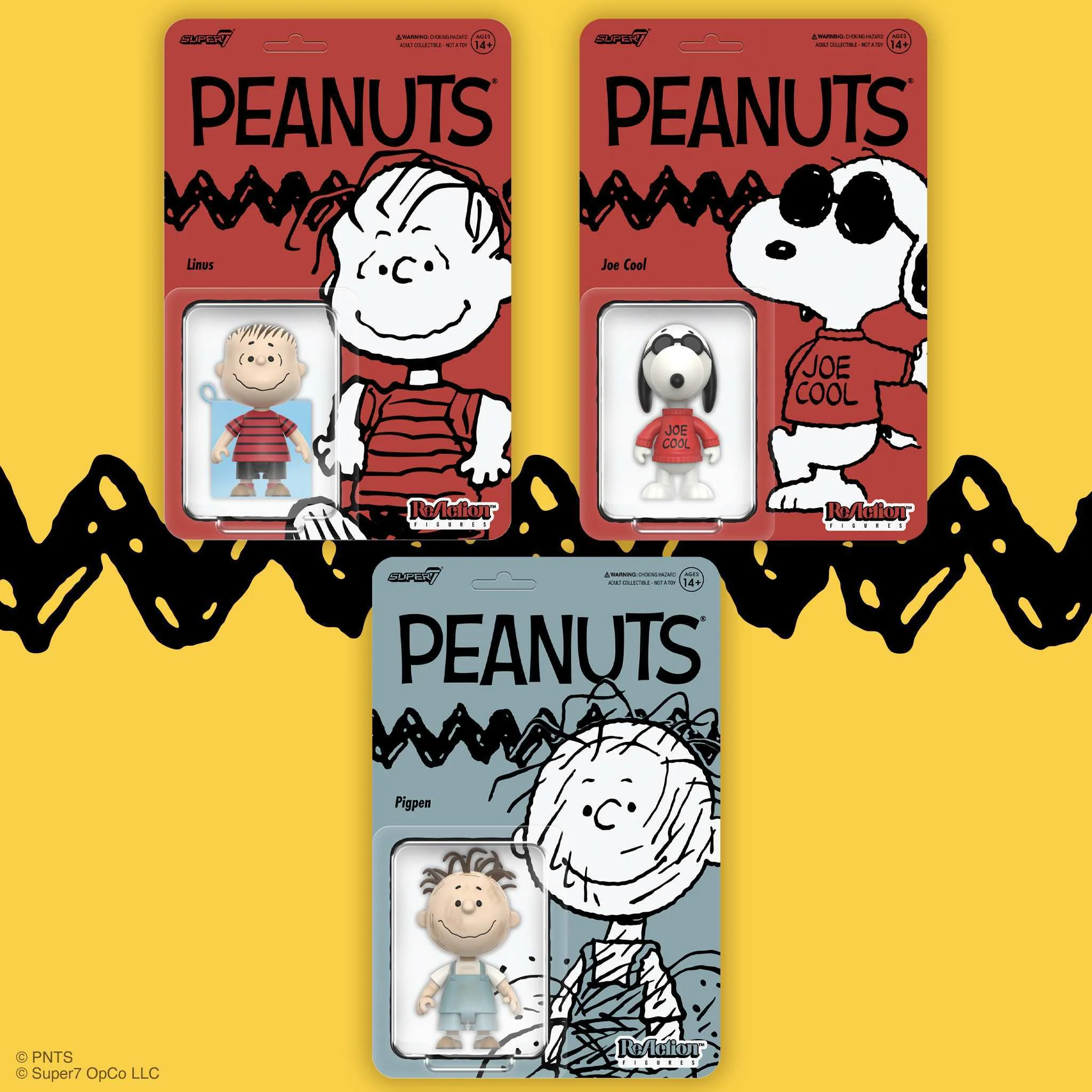 Peanuts ReAction Figures Wave 08 - Joe Cool, Linus & Pigpen - Image 2