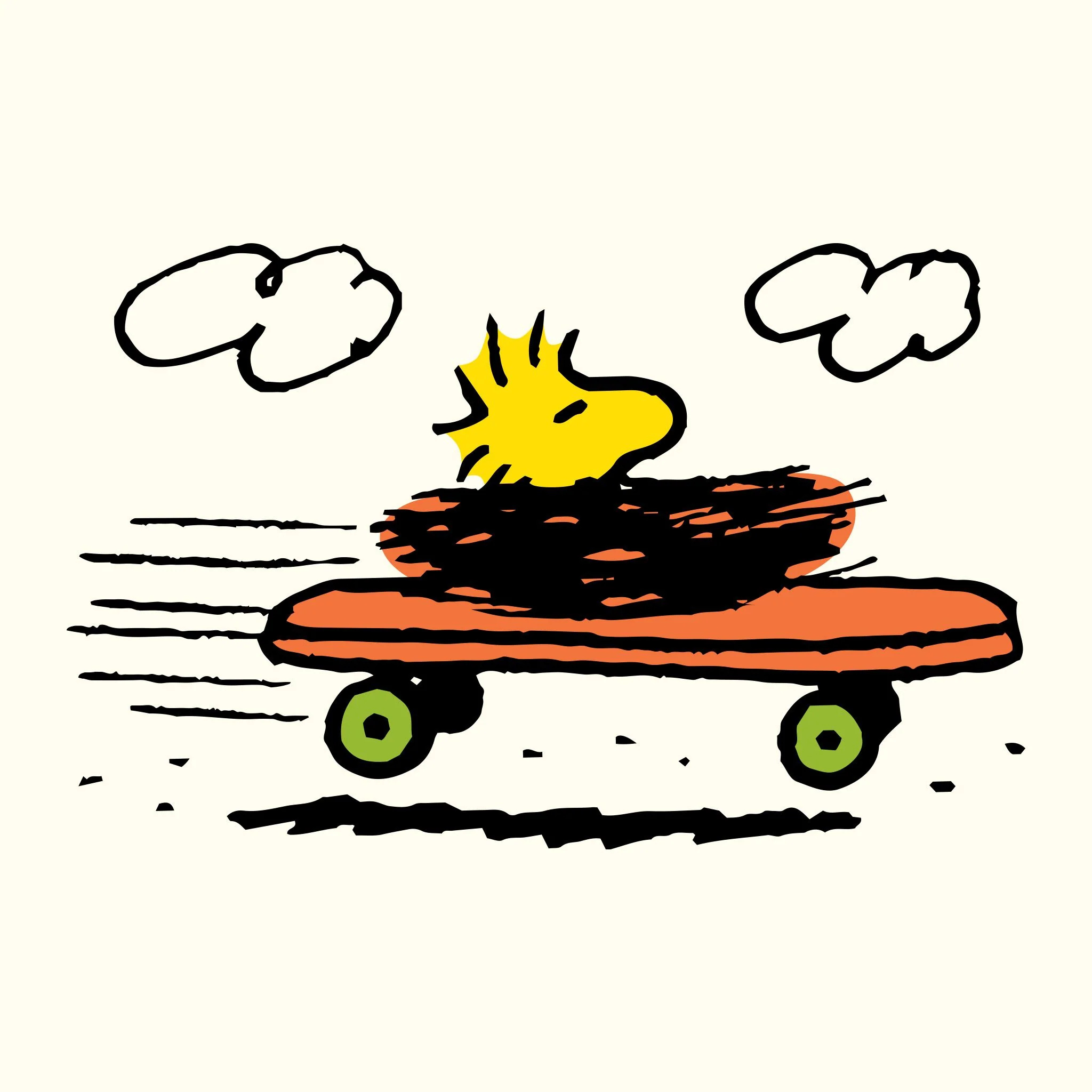 Peanuts Woodstock Skateboard Tshirt - Image 2