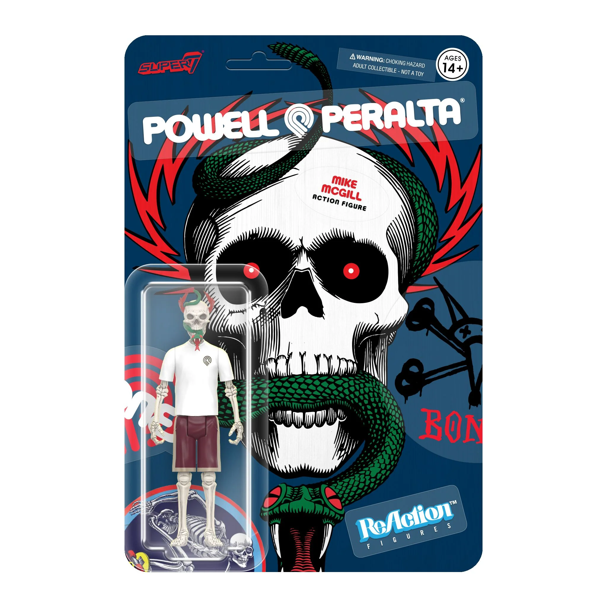 Powell-Peralta ReAction Figures Wave 5 - Tony Hawk, Mike McGill, Steve Caballero, and Rodney Mullen - Image 3