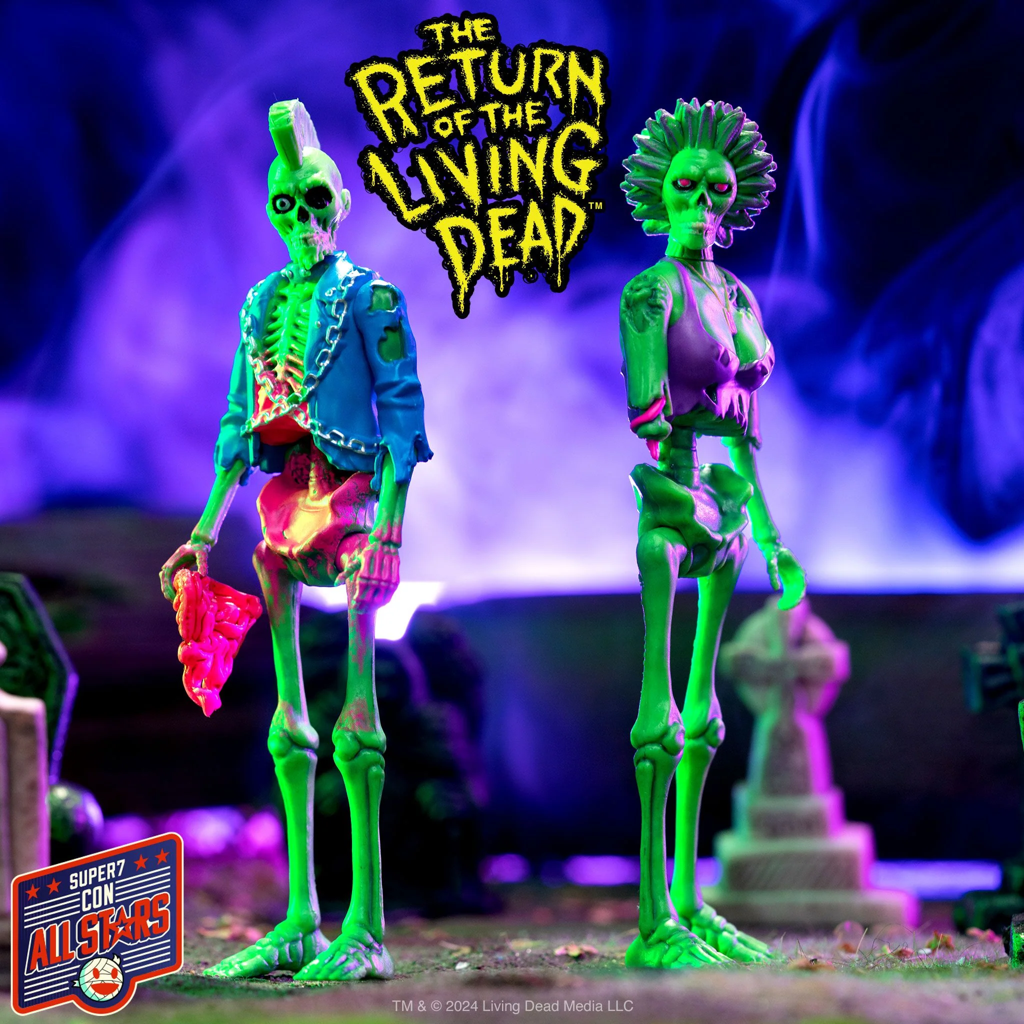 Return of the Living Dead ReAction Figures Wave 03 - Female Poster Zombie (Blacklight) - Image 2