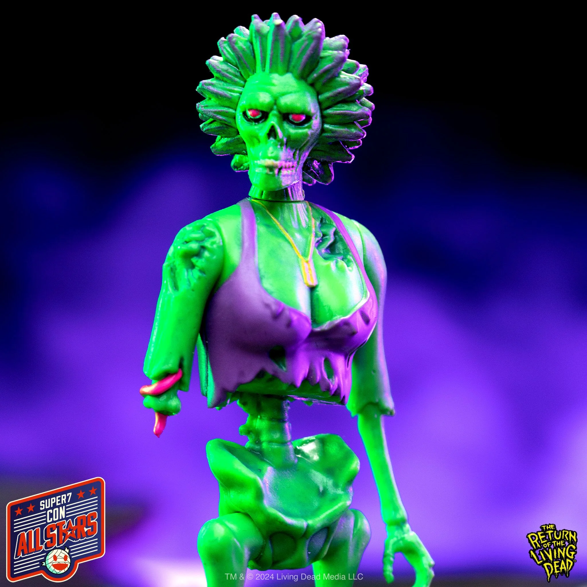 Return of the Living Dead ReAction Figures Wave 03 - Female Poster Zombie (Blacklight) - Image 5
