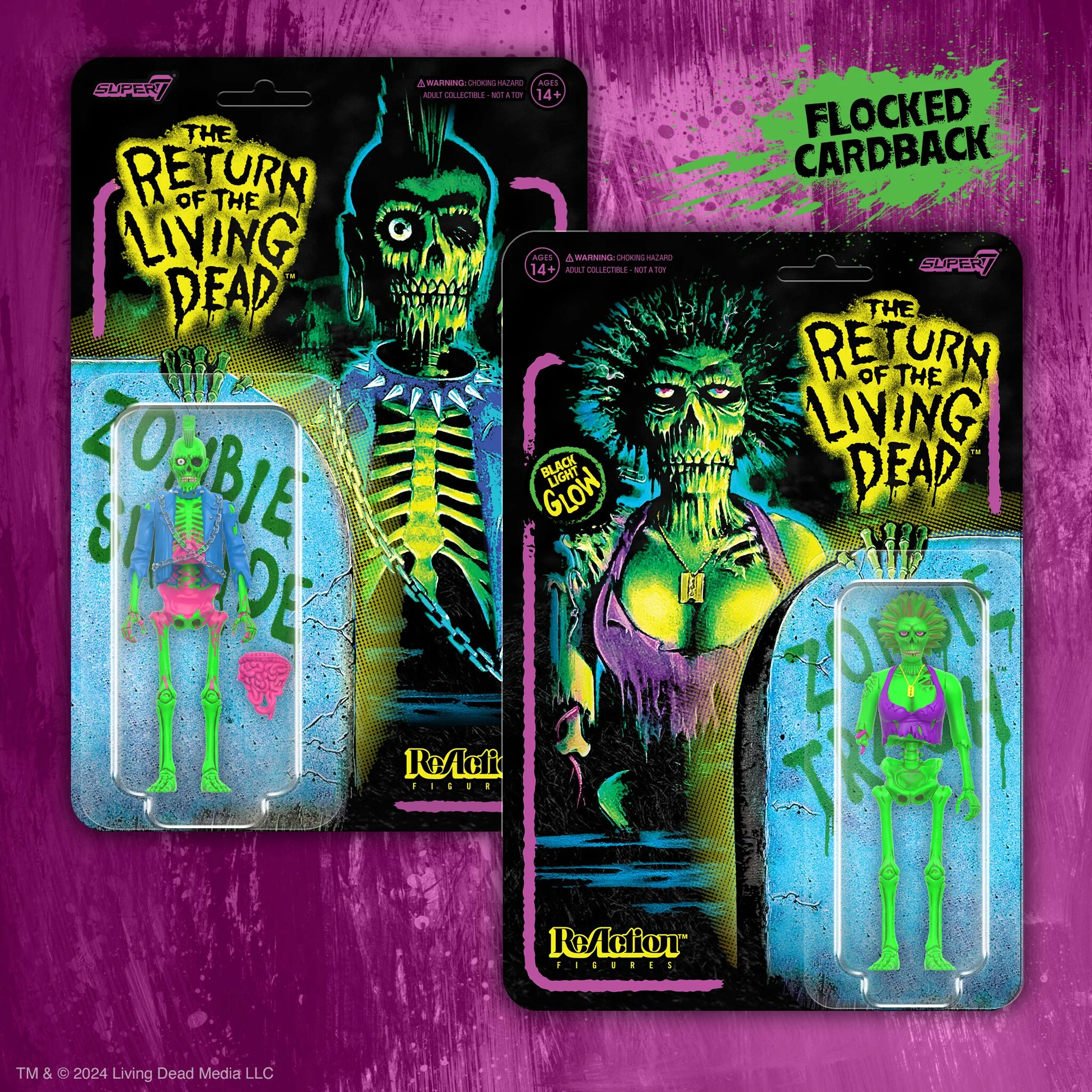 Return of the Living Dead ReAction Figures Wave 03 - Male Poster Zombie (Blacklight) - Image 6