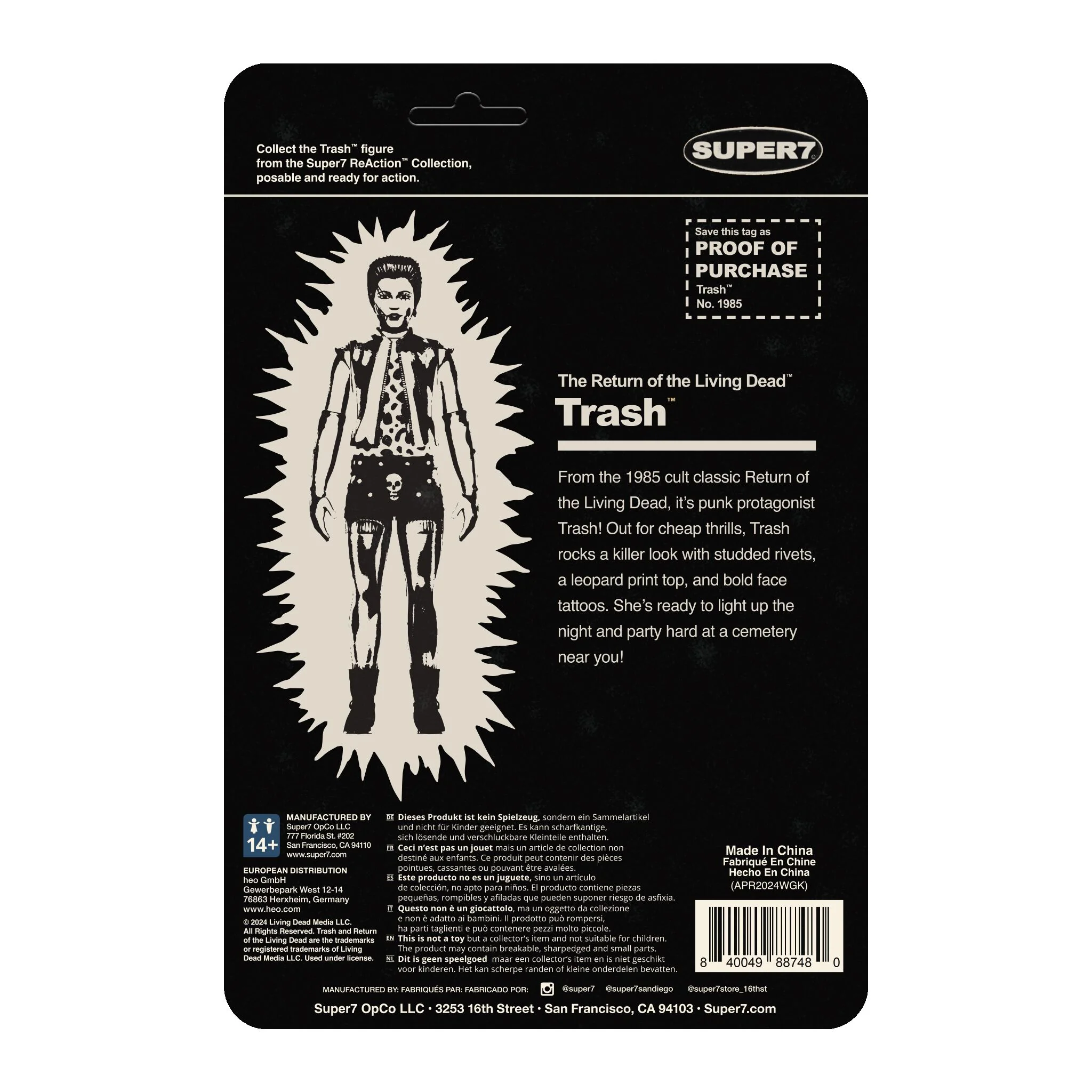 Return of the Living Dead ReAction Figures Wave 04 - Trash (Monster Glow) - Image 5
