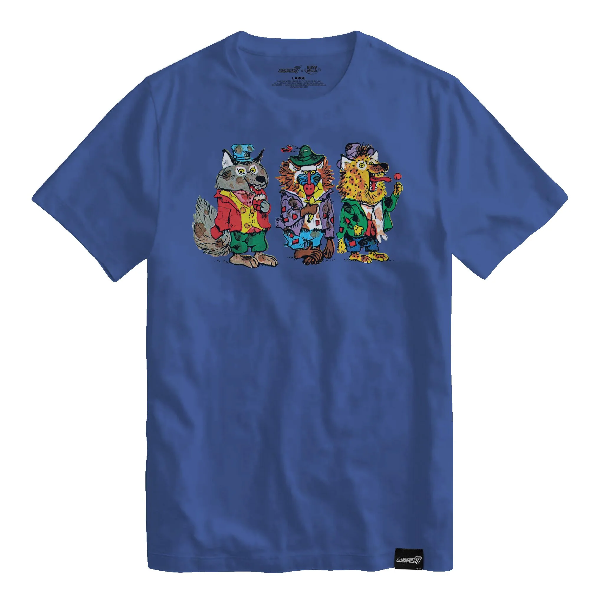 Richard Scarry Wolfgang Wolf, Barry Baboon, and Harry Hyena T-shirt - Image 2