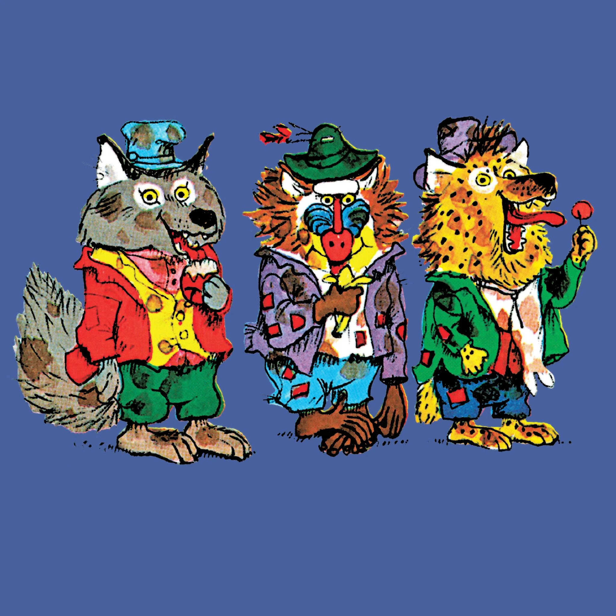 Richard Scarry Wolfgang Wolf, Barry Baboon, and Harry Hyena T-shirt - Image 3