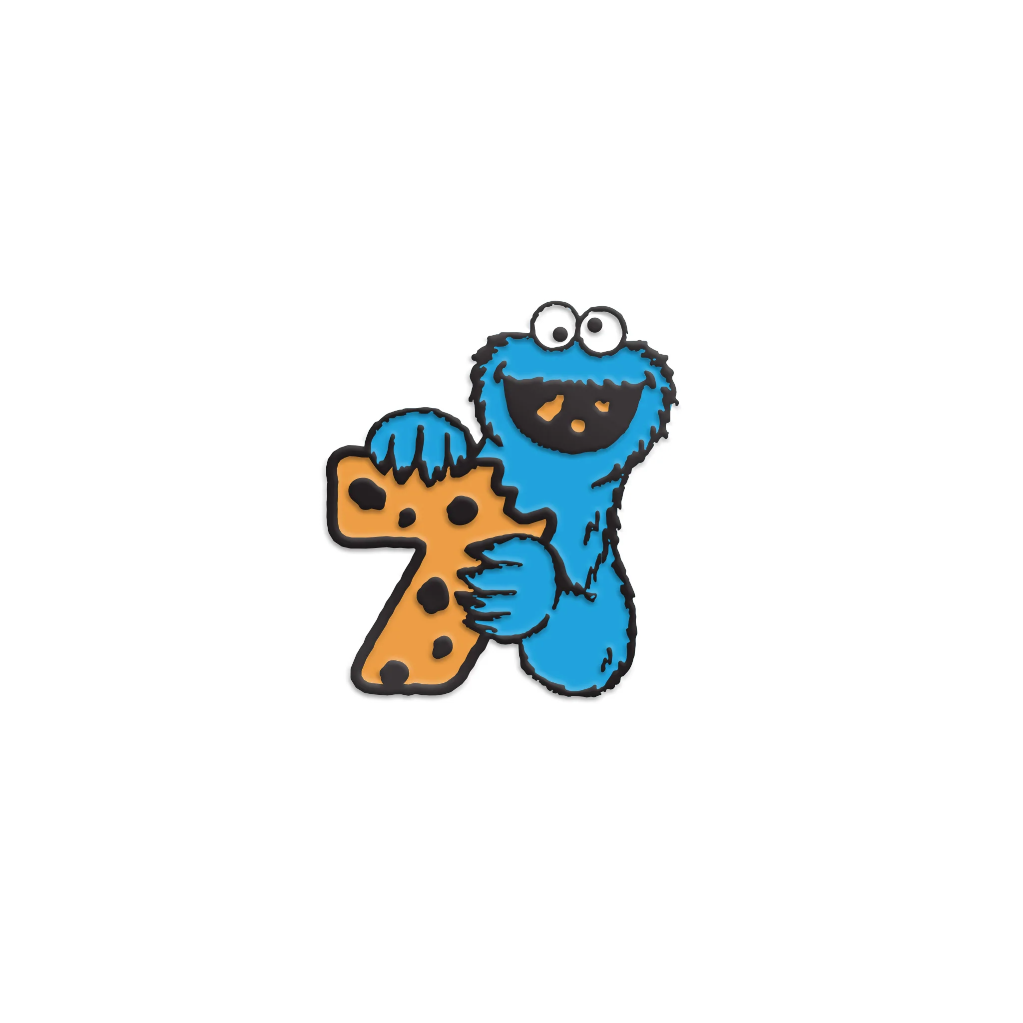 Sesame Street Enamel Pin - Cookie Monster x Super7 - Image 2