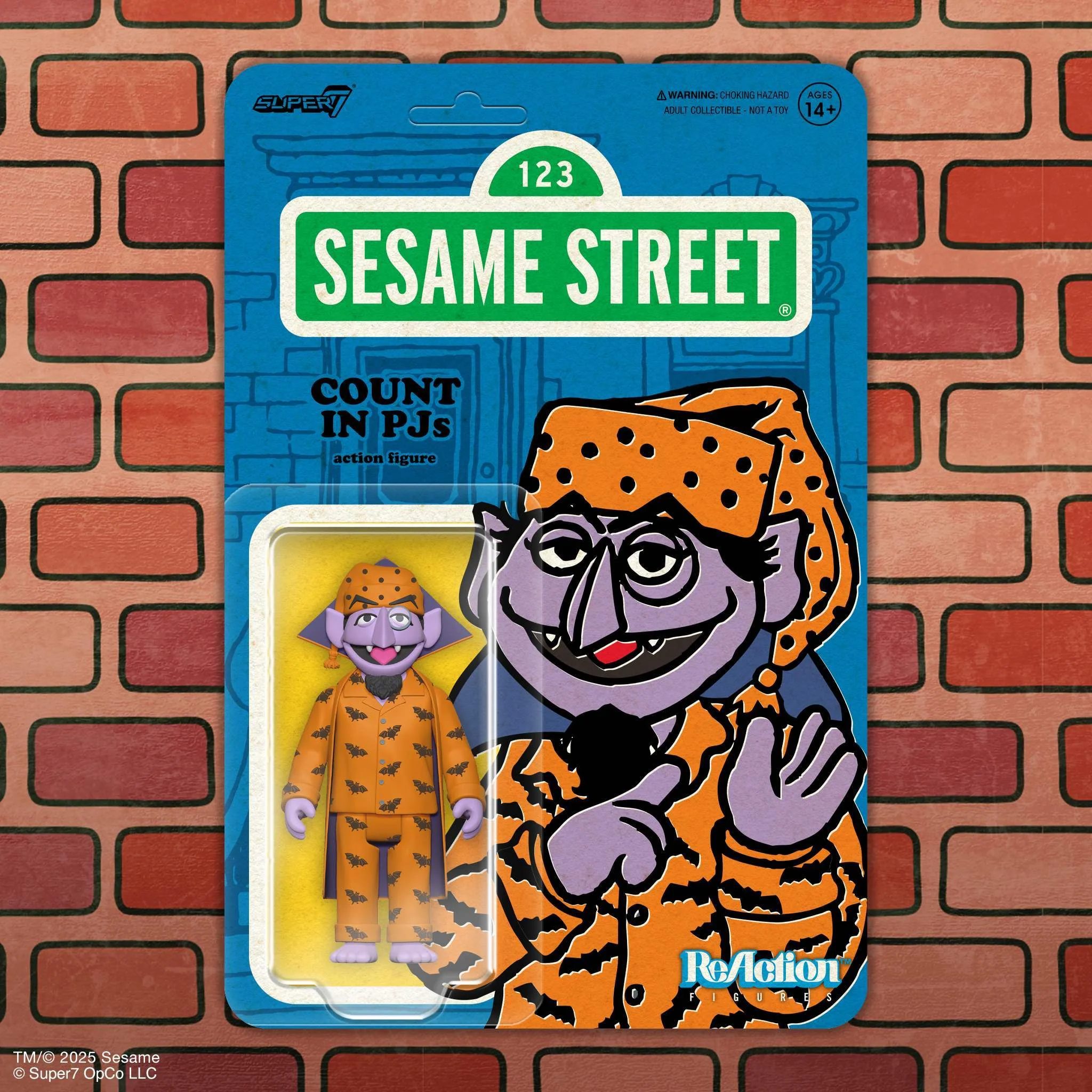 Sesame Street ReAction Figures Wave 06 - Count Von Count (PJs) - Image 2