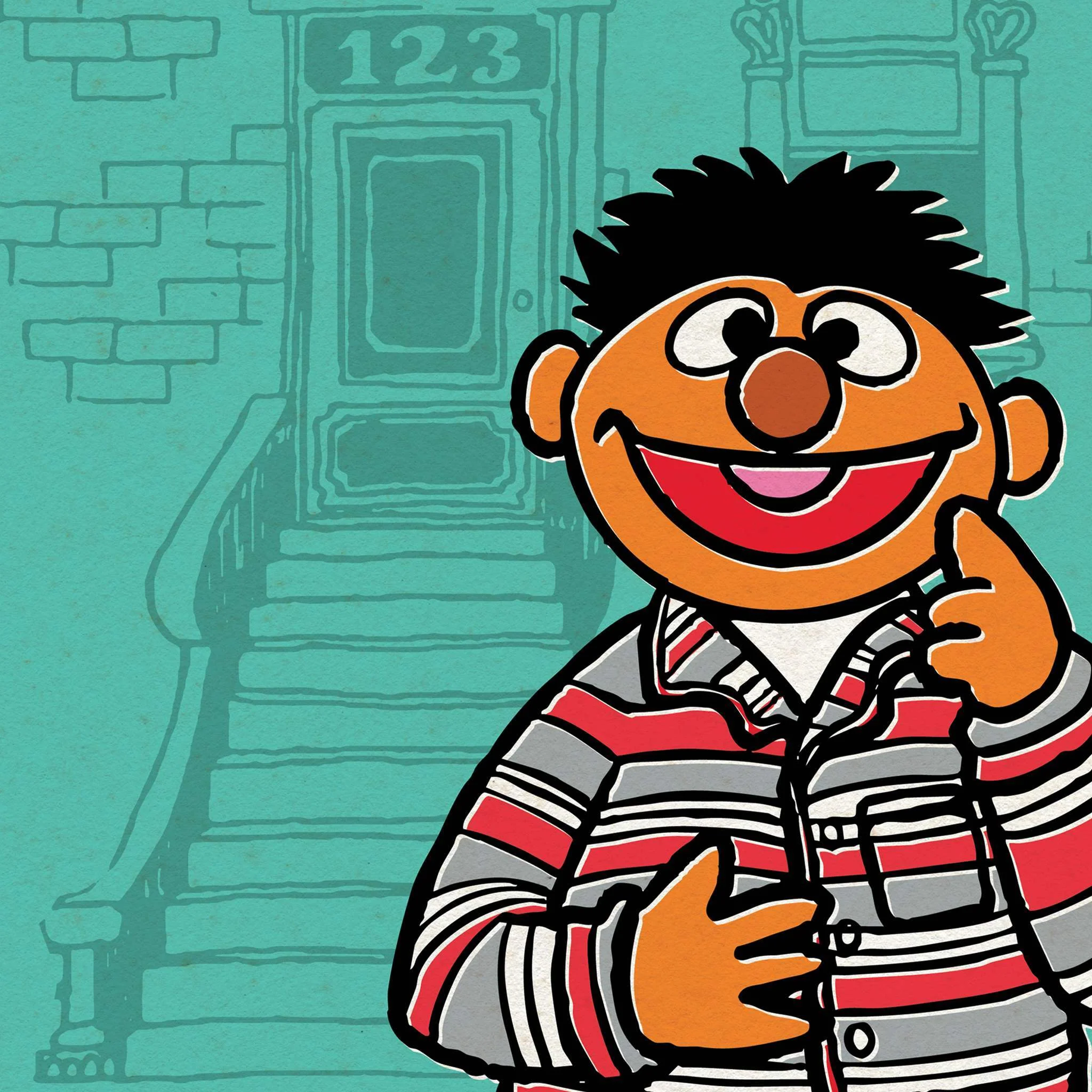 Sesame Street ReAction Figures Wave 06 - Ernie (PJs) - Image 5