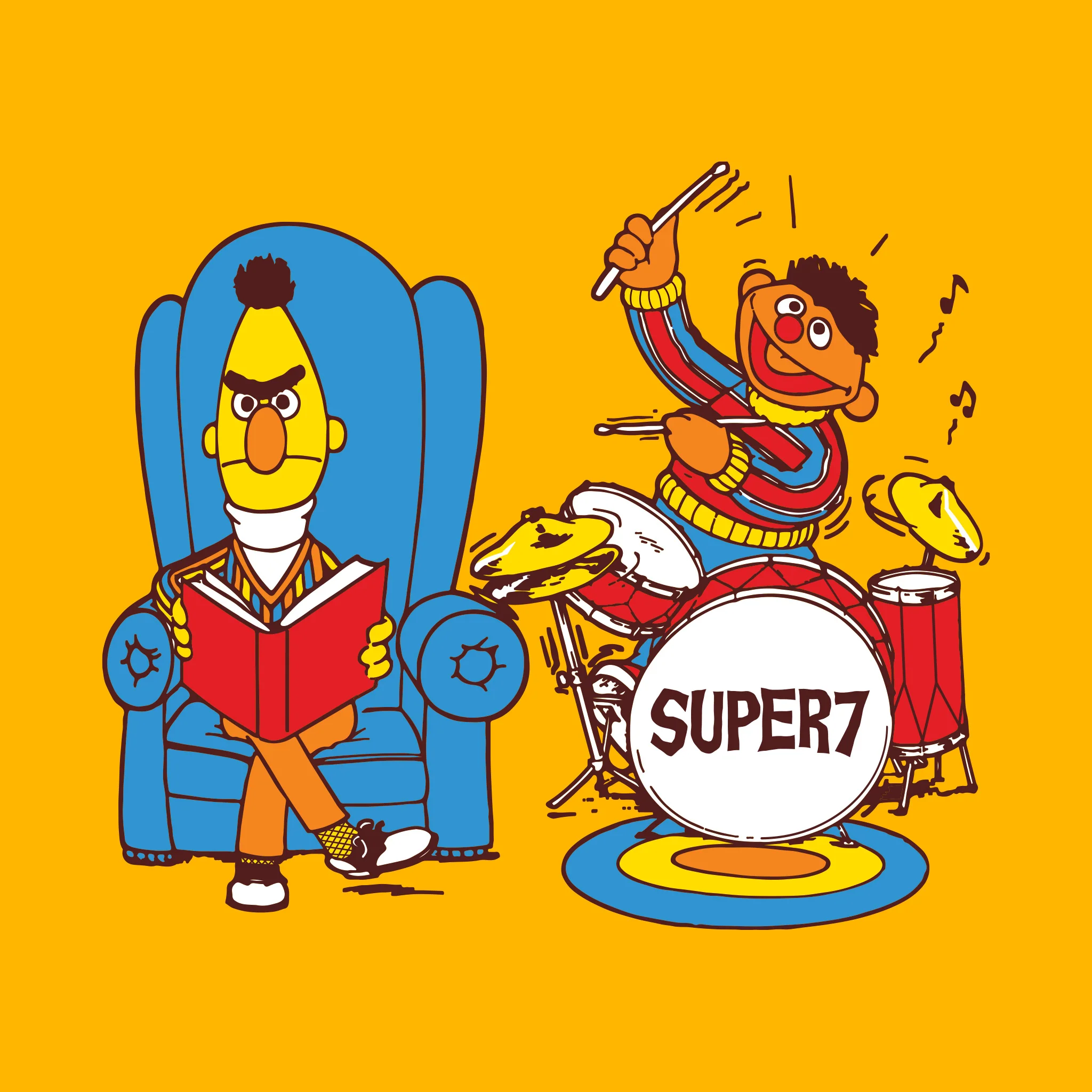 Sesame Street T-Shirt - Bert & Ernie Jam - Image 3