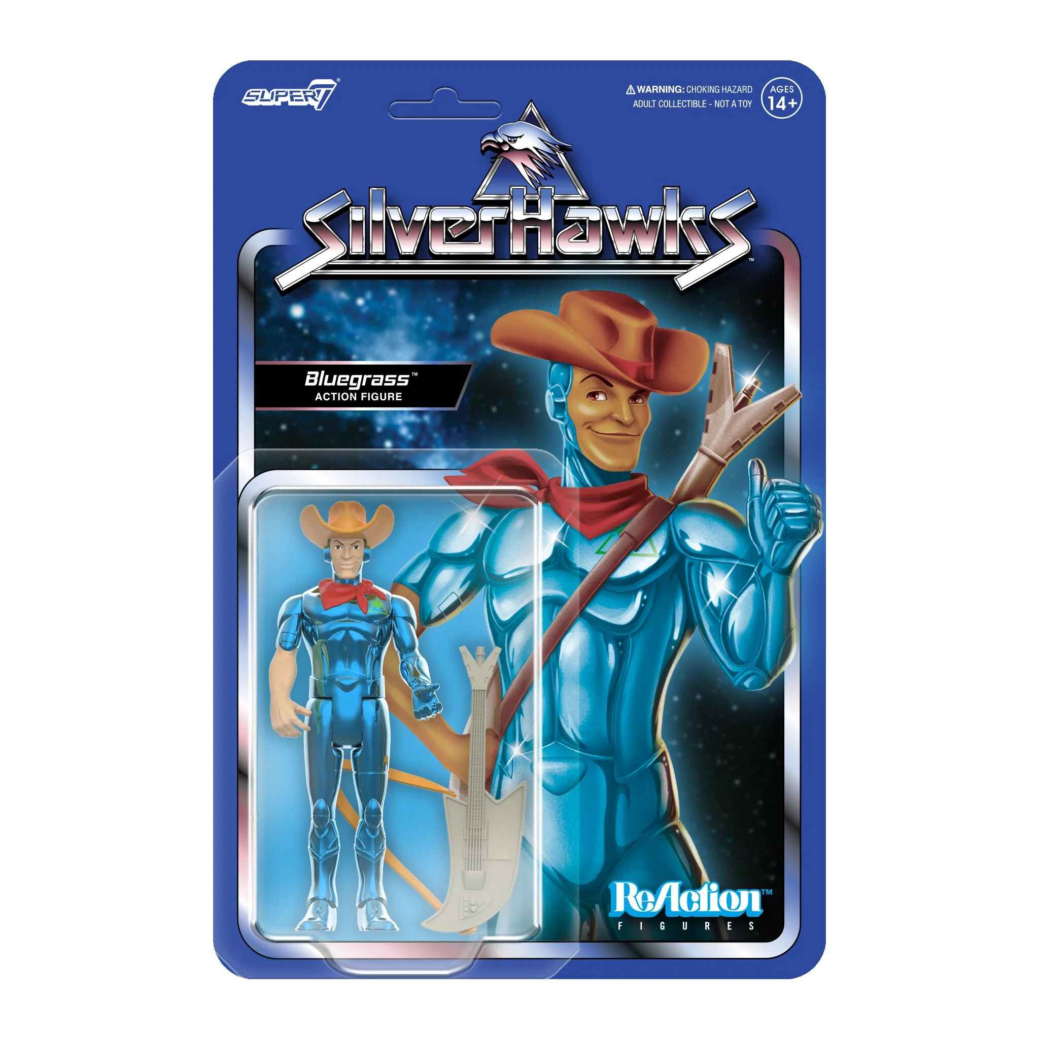 SilverHawks ReAction Figures Wave 1 - Bluegrass (Toy Version), Quicksilver (Toy Version), Steelheart (Toy Version), & Mon*Star (Pre-Transformation) - Image 7