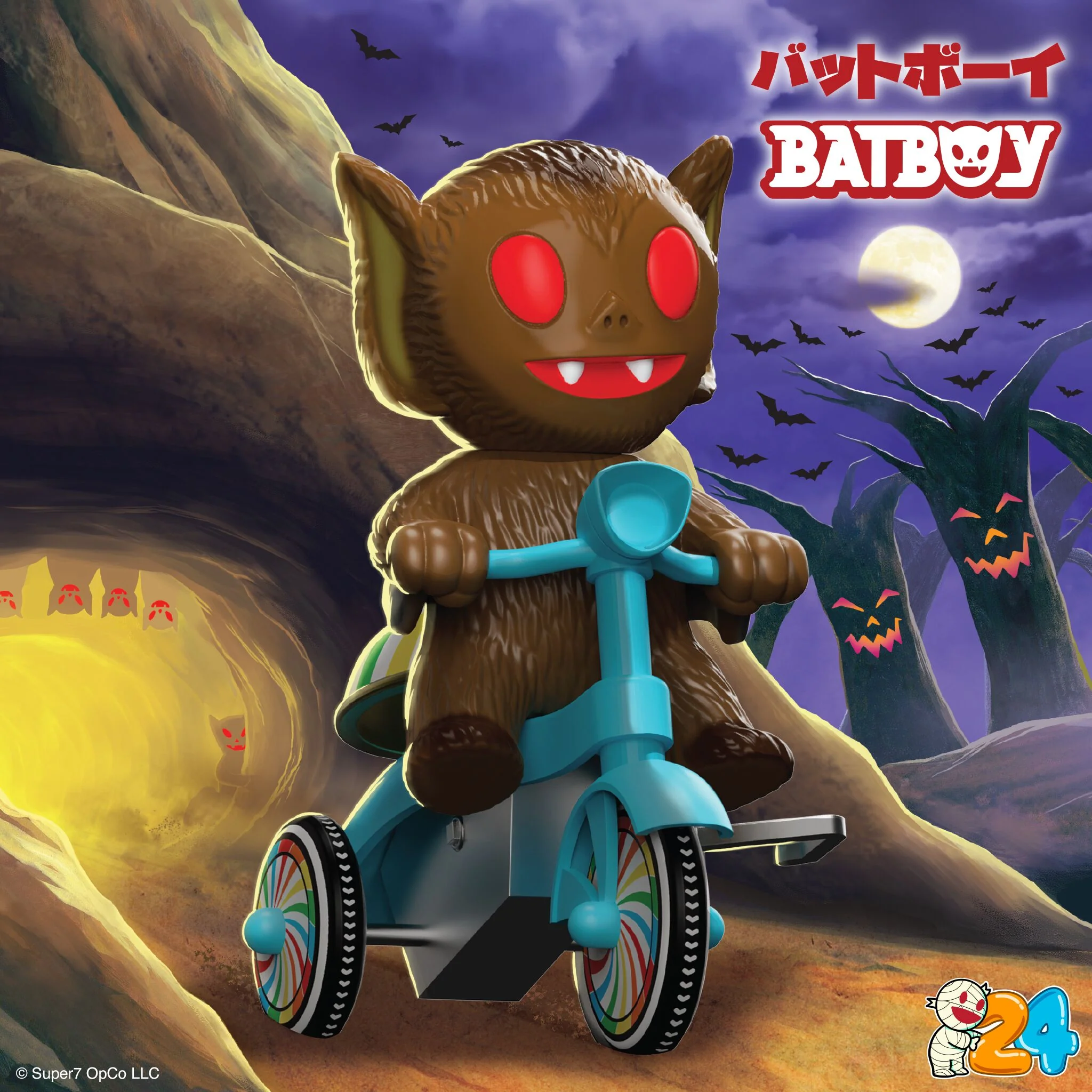 Super7 Super Cycles - Bat Boy (Brown w/ Blue Trike) - Image 7