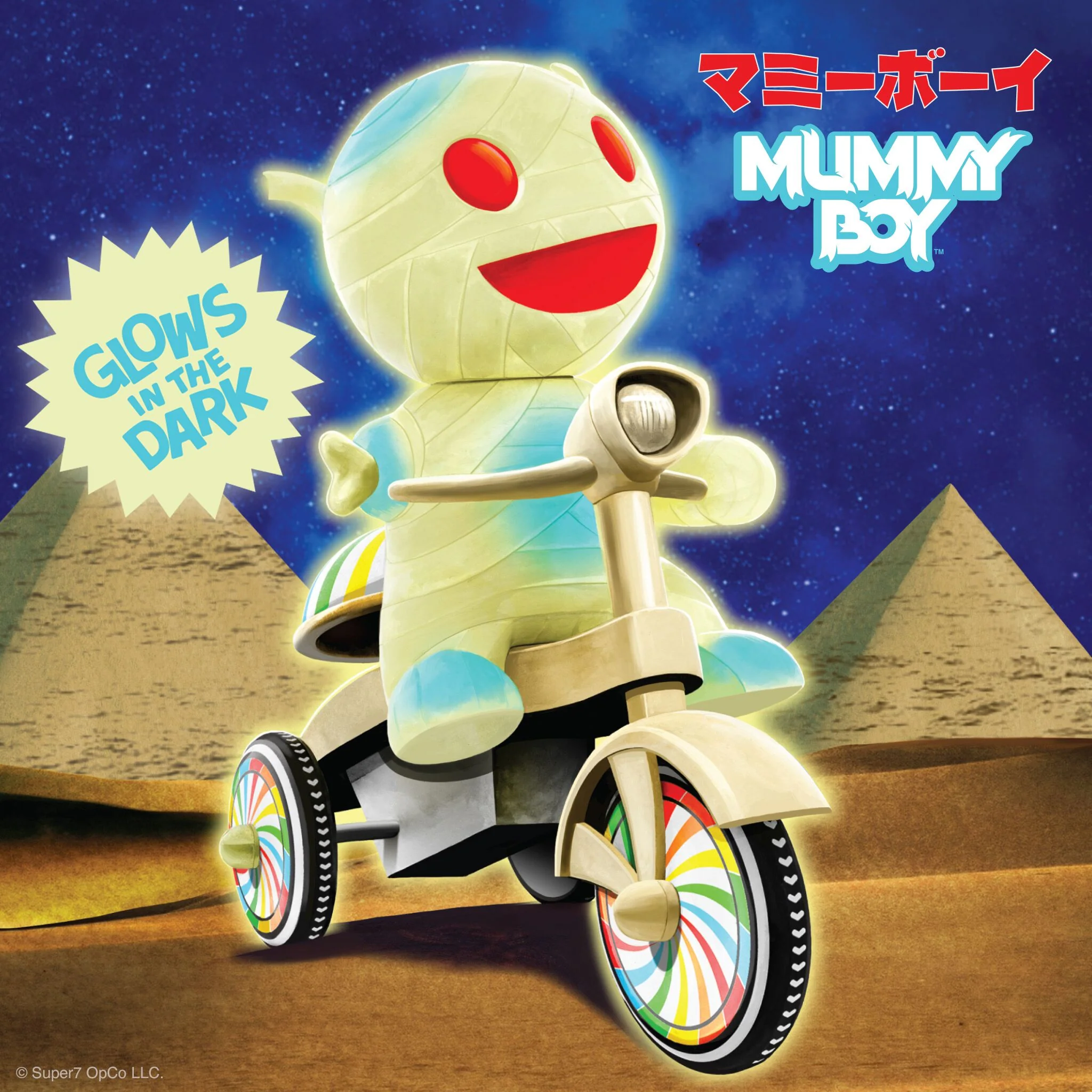 Super7 Super Cycles - Mummy Boy (Glow w/ Glow Trike) - Image 2