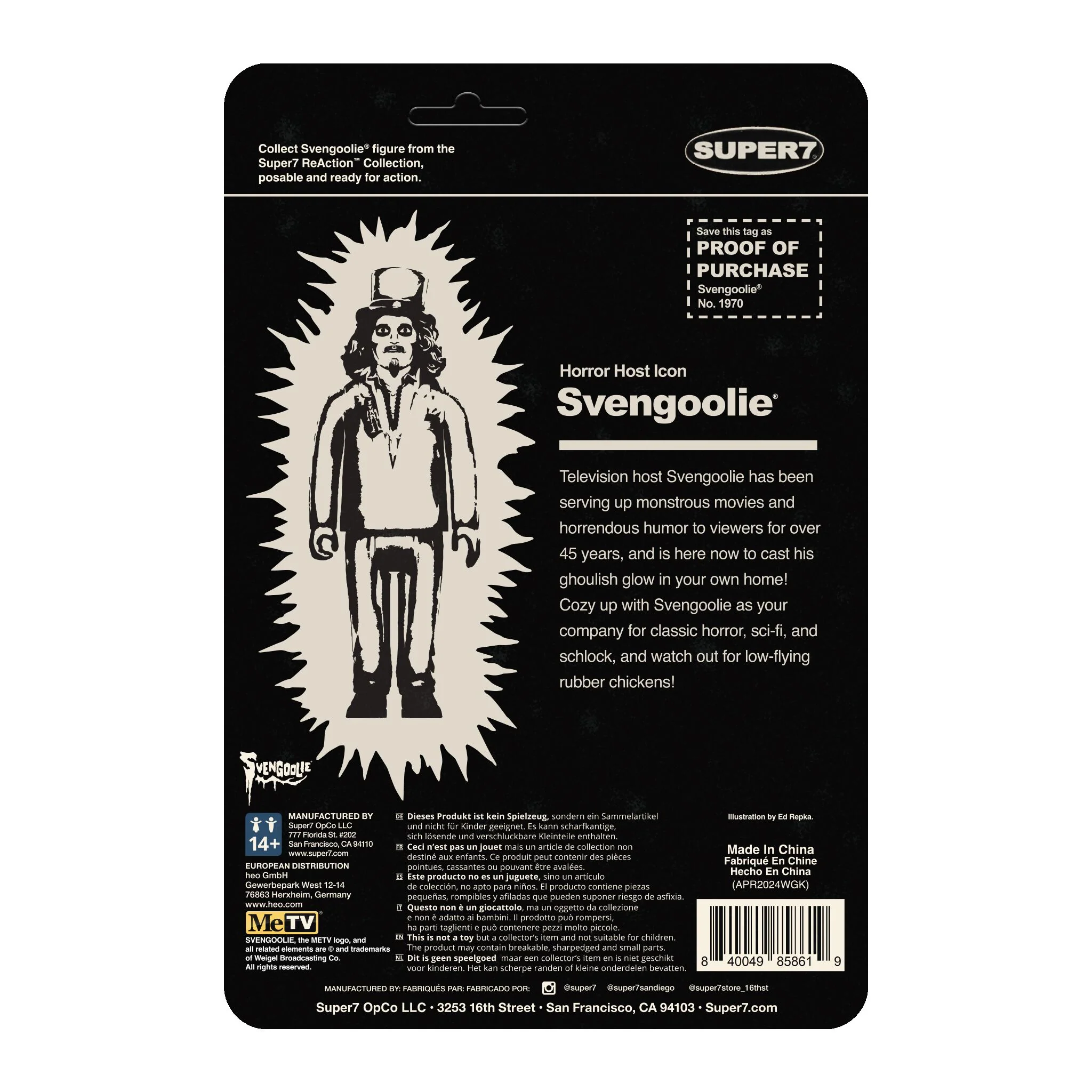 Svengoolie ReAction Figures Wave 03 - Svengoolie (Monster Glow) - Image 5
