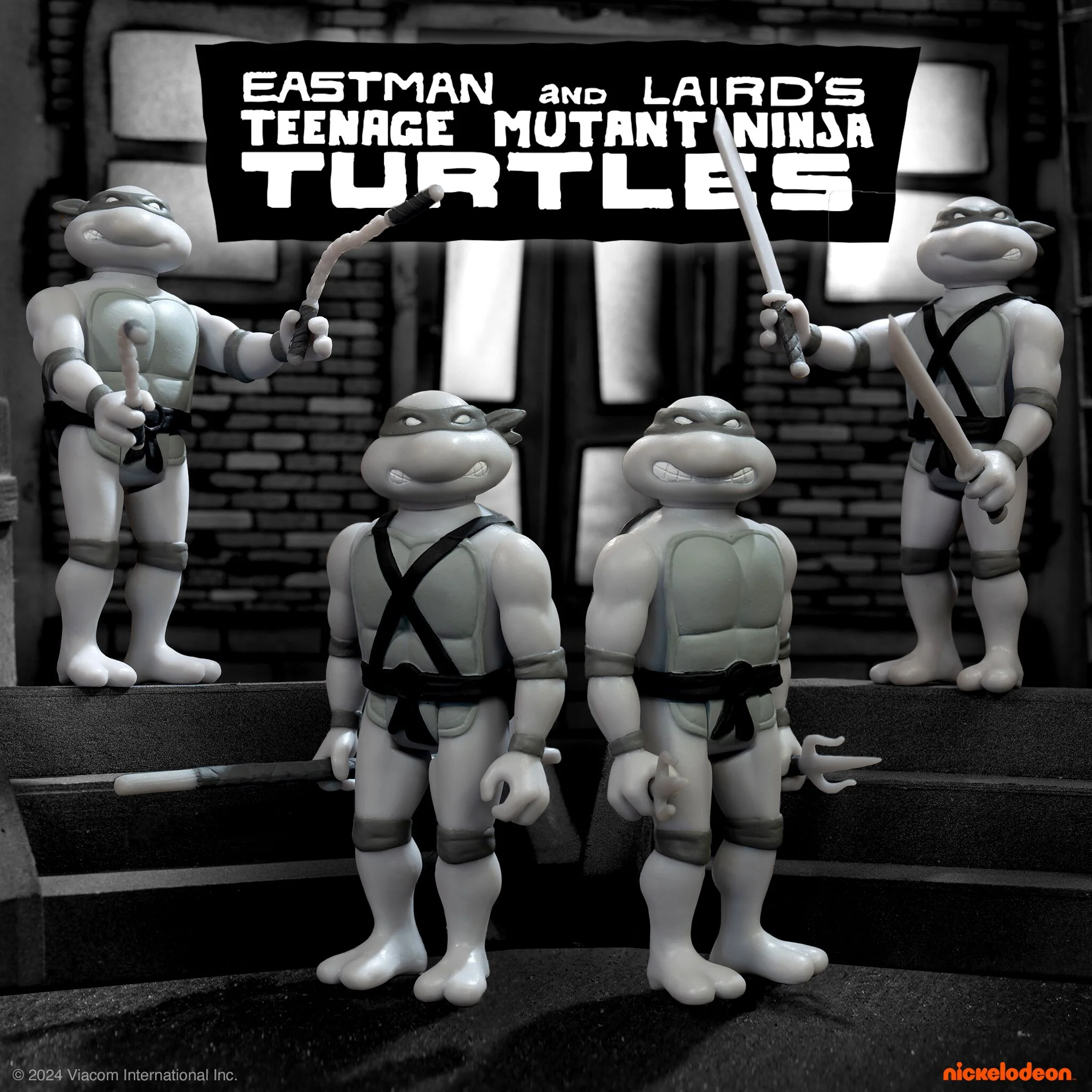 Teenage Mutant Ninja Turtles ReAction Figure Wave 9 - Michelangelo (Comic Greyscale) - Image 2