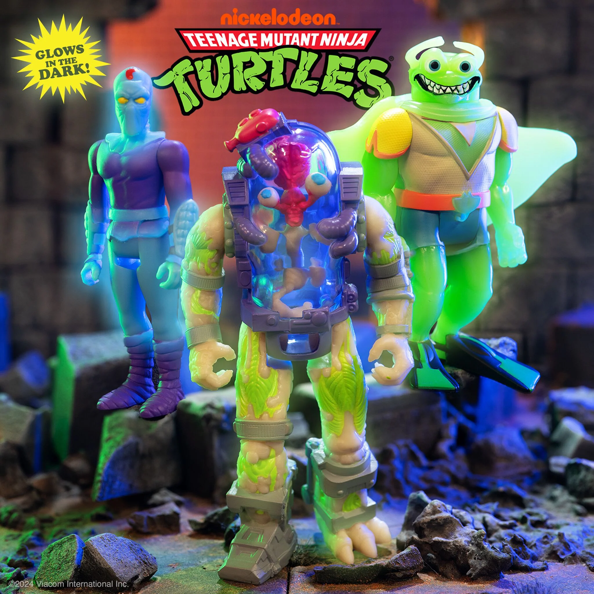 Teenage Mutant Ninja Turtles ReAction Figures - Foot Soldier (Blue Glow) - Image 2