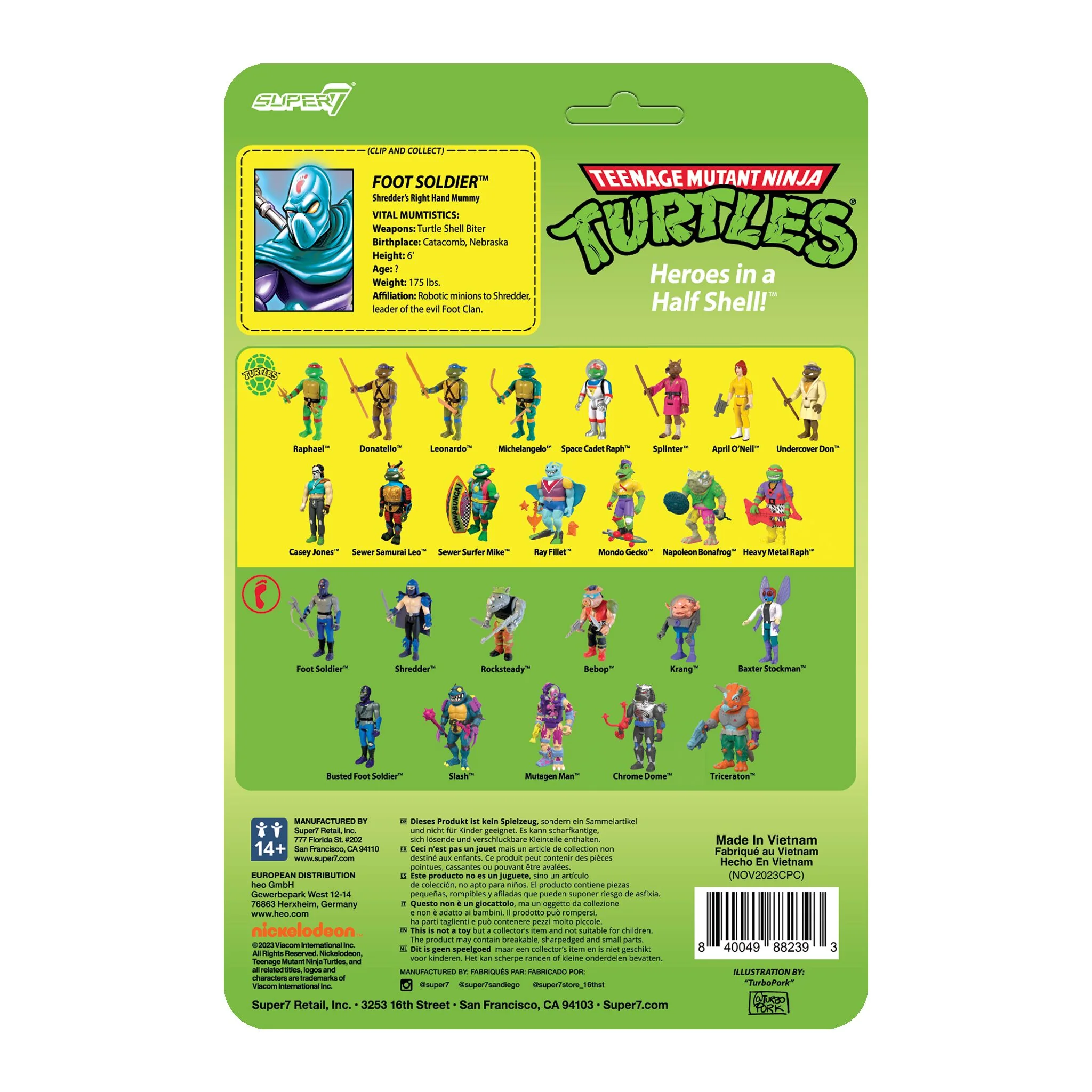 Teenage Mutant Ninja Turtles ReAction Figures - Foot Soldier (Blue Glow) - Image 6