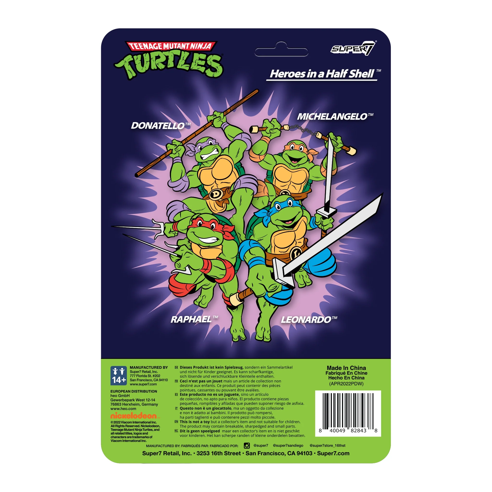 Teenage Mutant Ninja Turtles ReAction Wave 7 - Leonardo Toon - Image 4