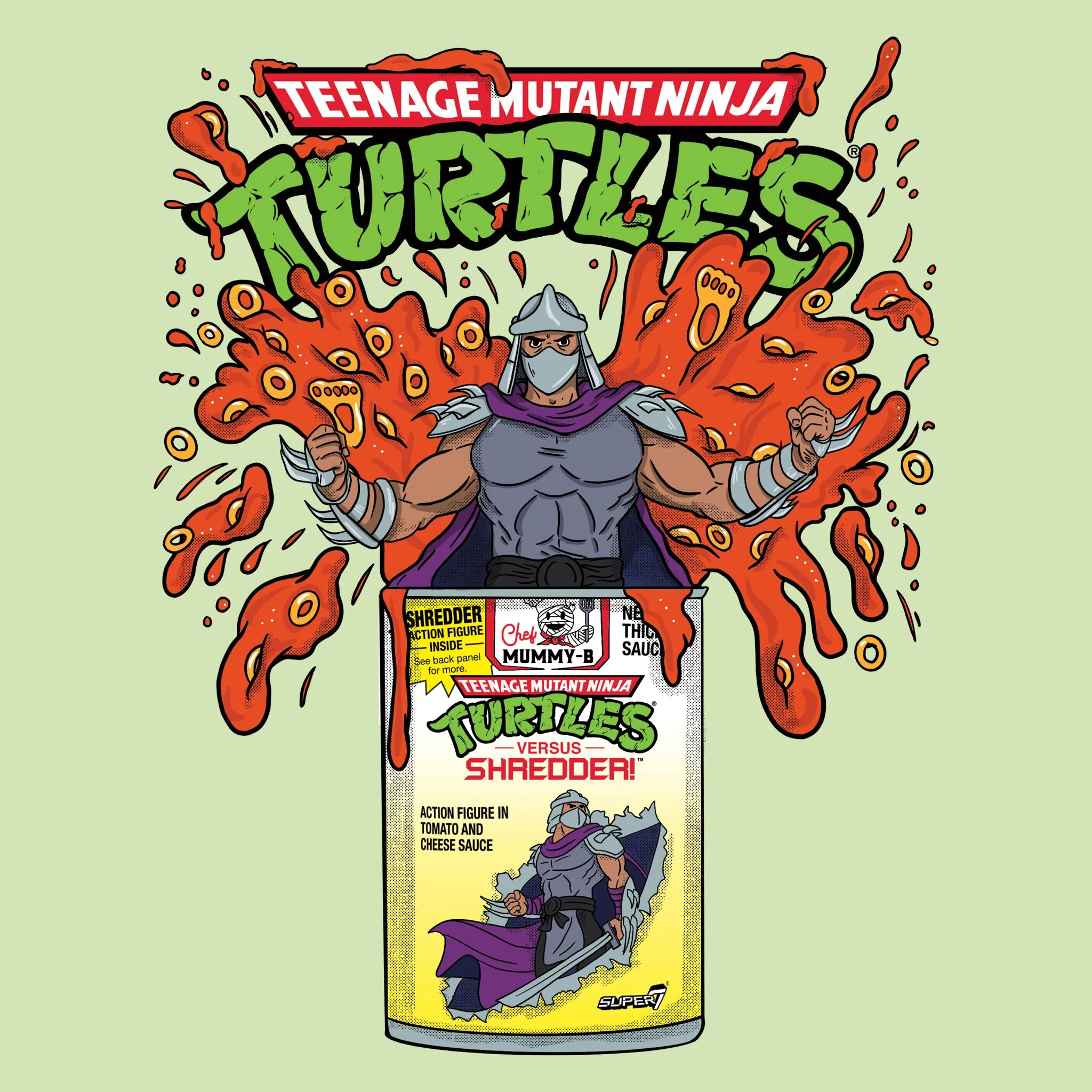 Teenage Mutant Ninja Turtles T-Shirts - Shredder / Pasta Can - Image 3