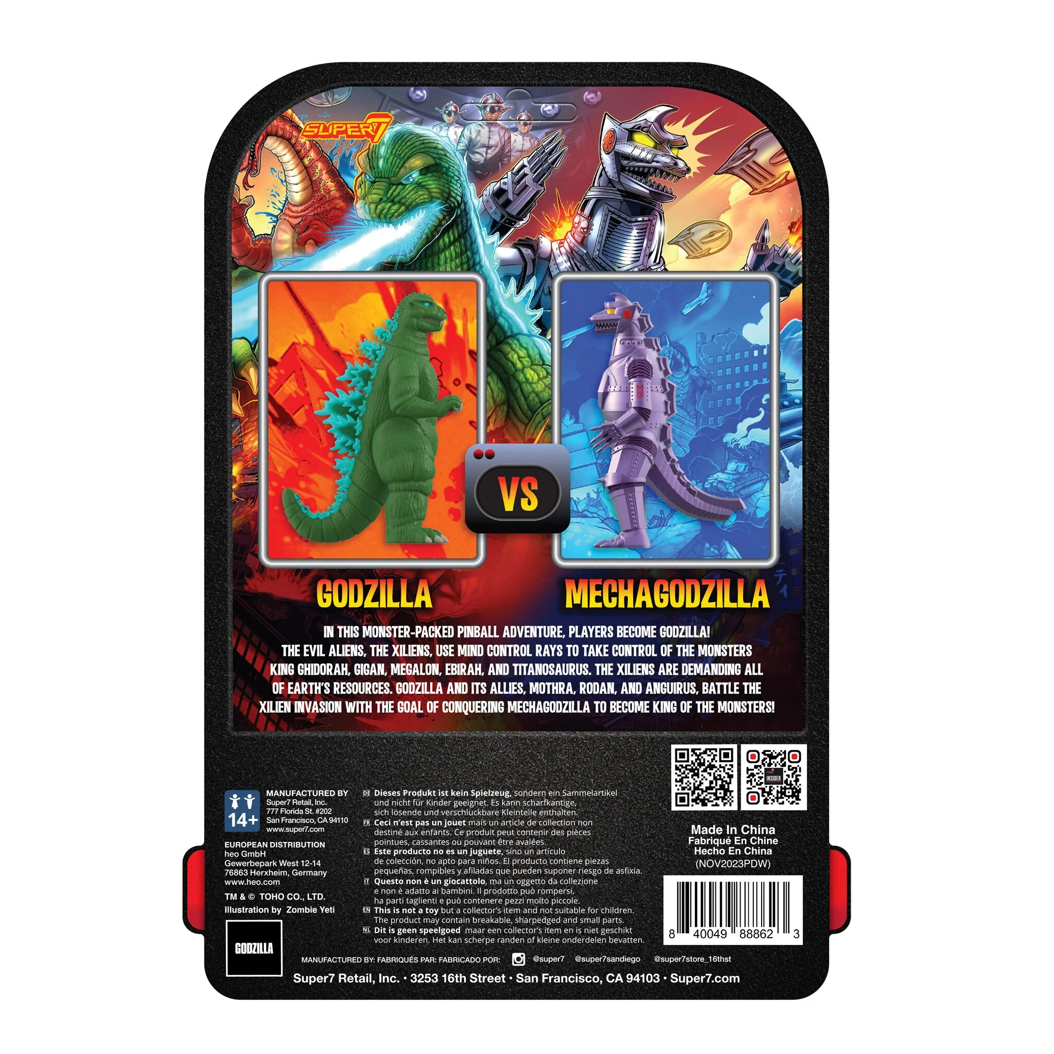 Toho ReAction Figures - Godzilla '84 (Four Toes) (Stern Pinball Recolor) - Image 6