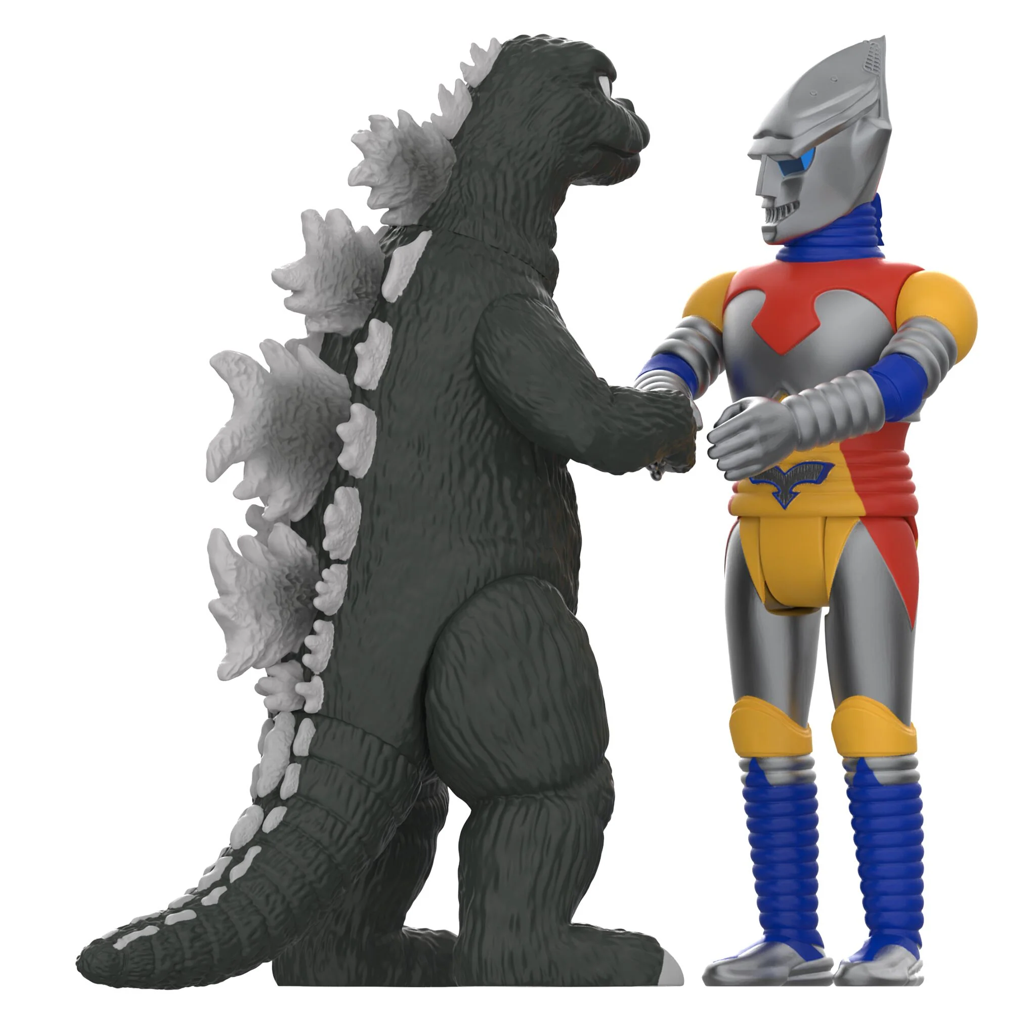 Toho ReAction Figures - Godzilla & Jet Jaguar Shaking Hands (2 Pack) - Image 3