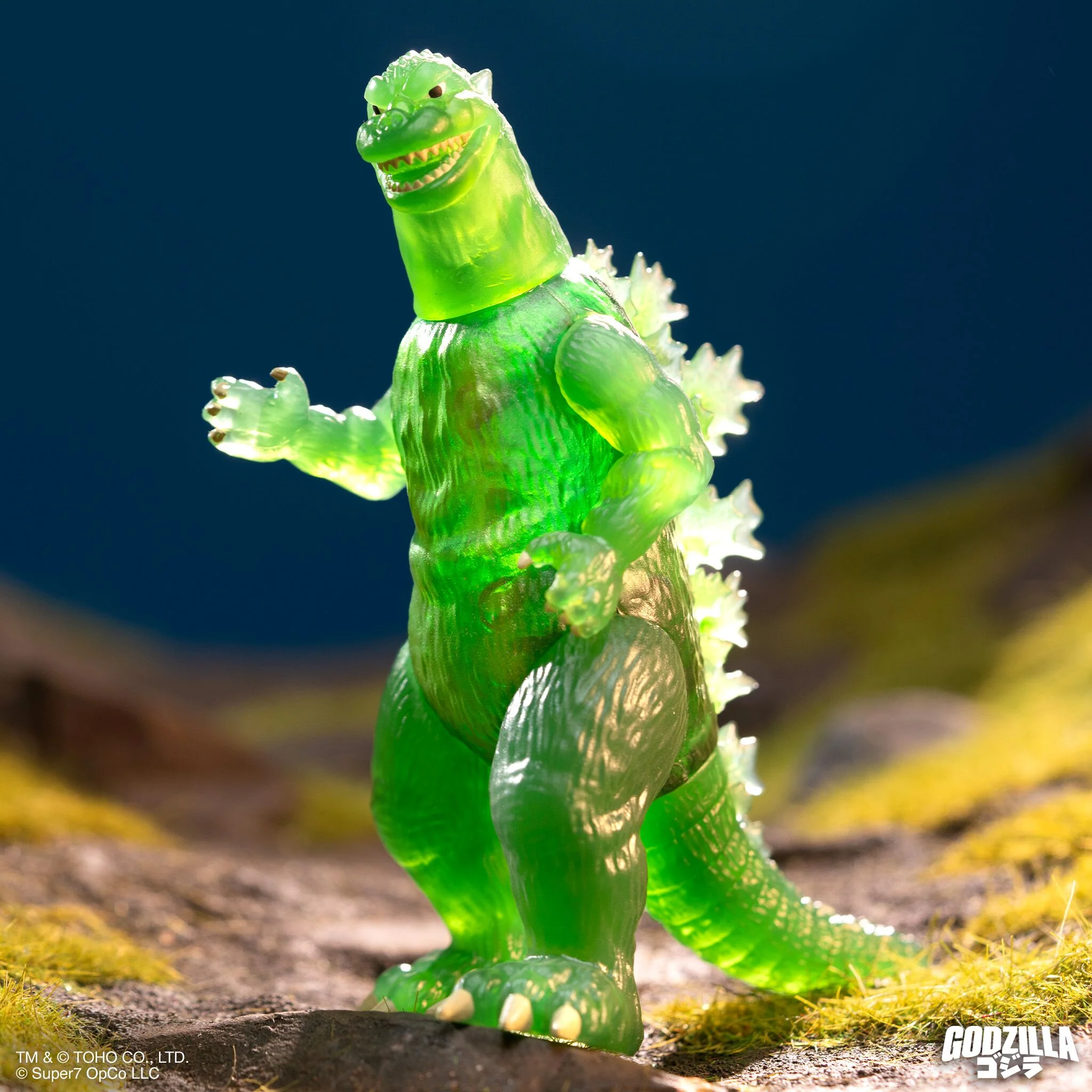 Toho ReAction Figures Wave 07 - Godzilla '84 (Heat Ray), Mechagodzilla (1975), Titanosaurus, Godzilla (Semi-Clear Green version) - Image 4
