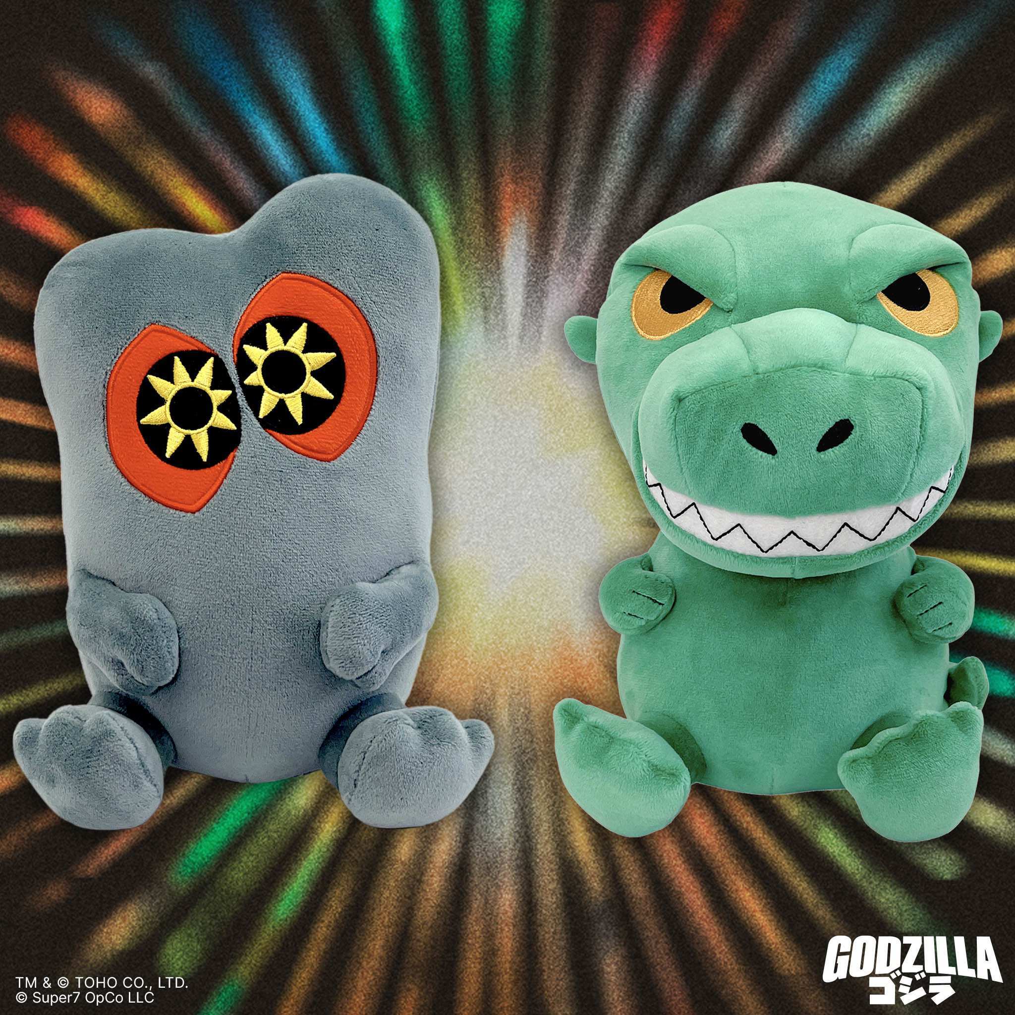Toho Super Duper Plush Wave 03 - Hedorah & Godzilla '89 (Forest Green) - Image 2