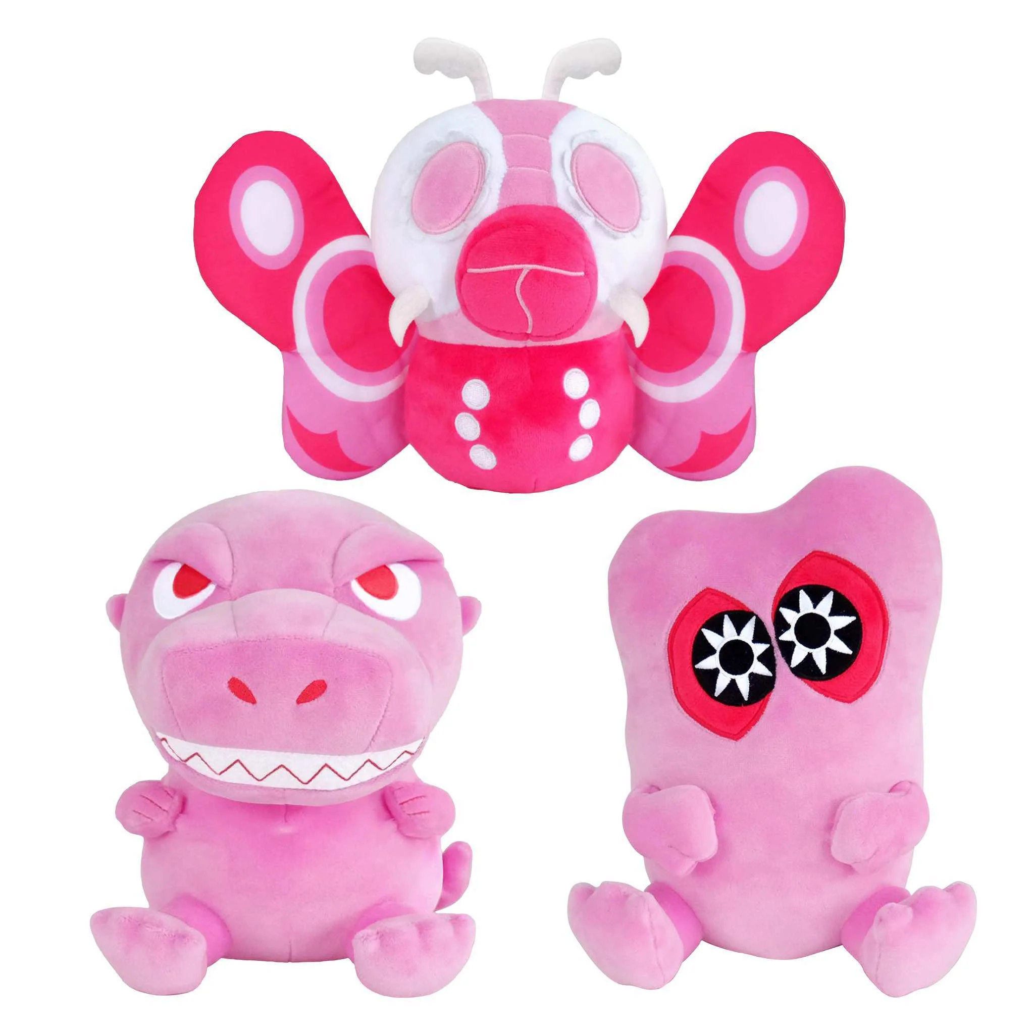 Toho Super Duper Plush Wave 04 - Godzilla '89, Mothra '64 & Hedorah (Pink)