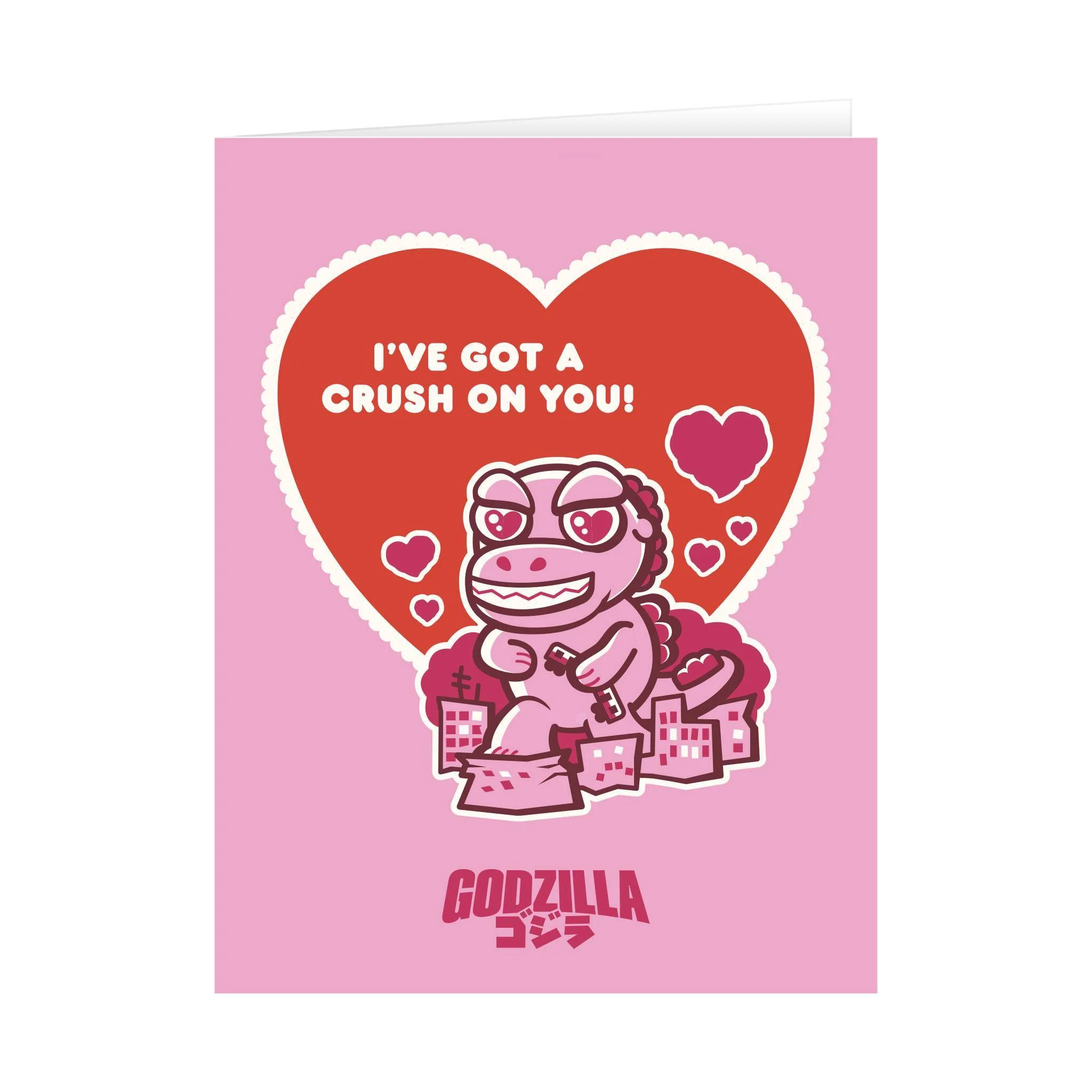 Toho Super Duper Plush Wave 04 (Valentine Pink) - Godzilla '89 with Greeting Card (Valentine Pink) - Image 3