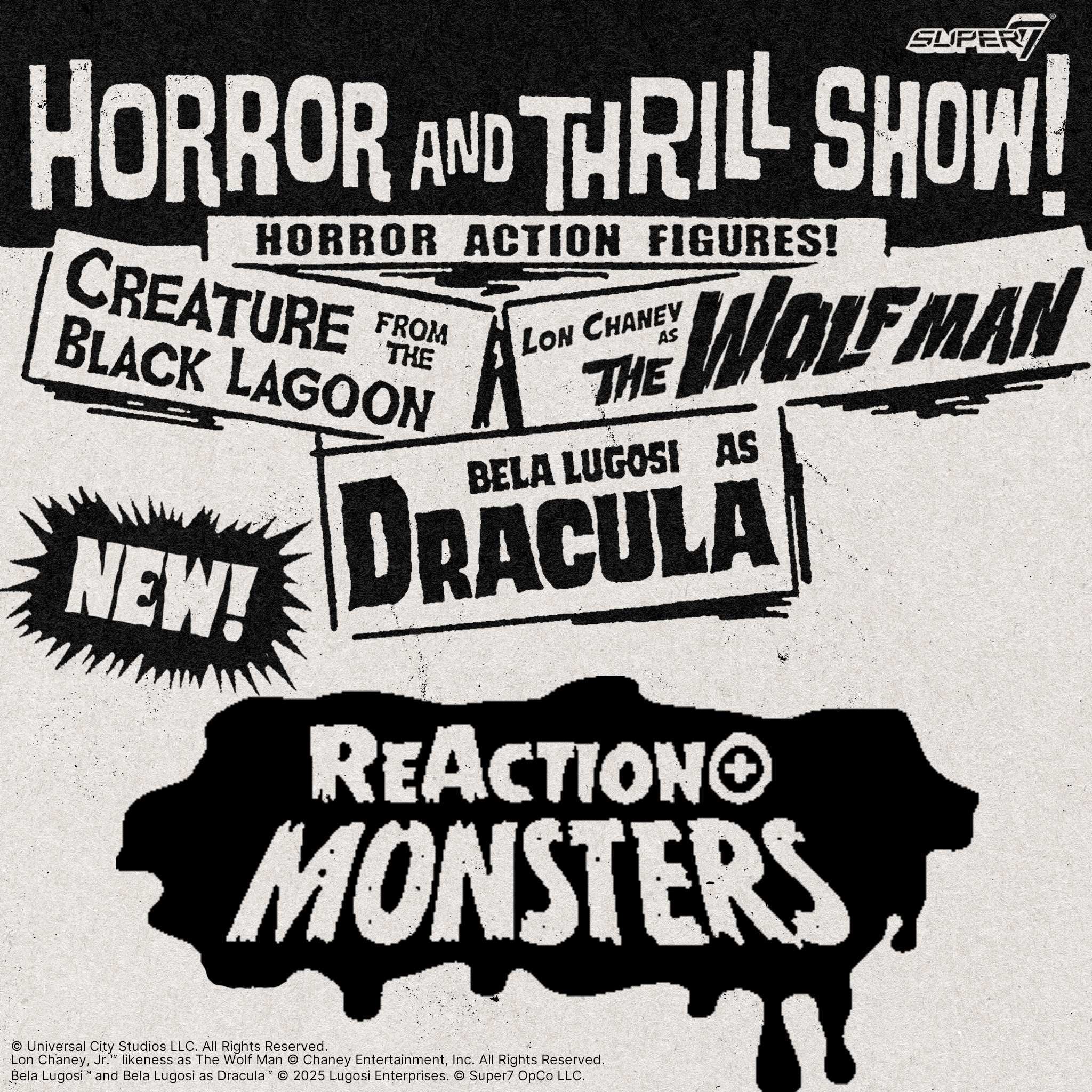 Universal Monsters ReAction+ Wave 1 - Creature from the Black Lagoon, Dracula & The Wolf Man - Image 10