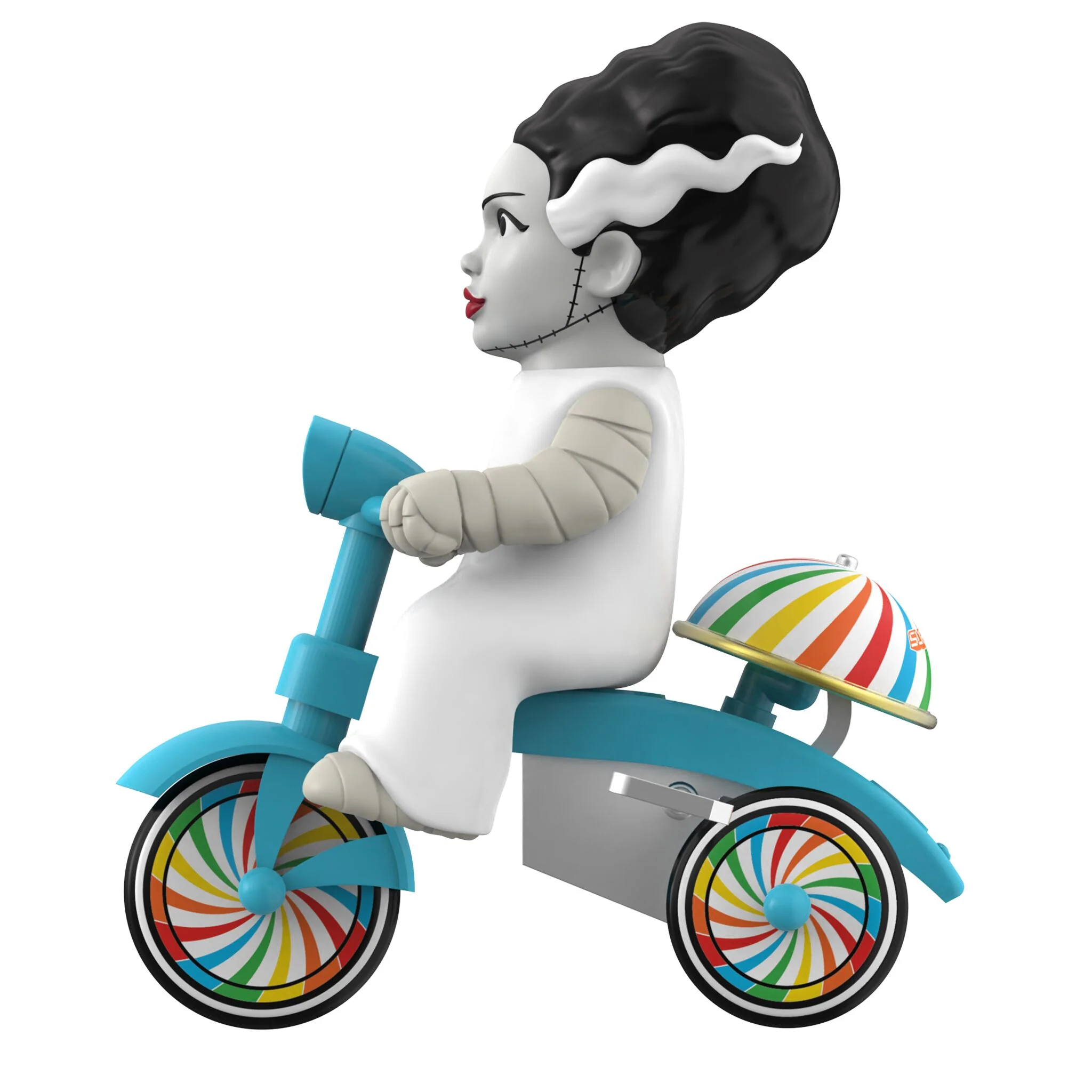 Universal Monsters Super Cycles - Bride of Frankenstein (White w/ Blue Trike) - Image 5